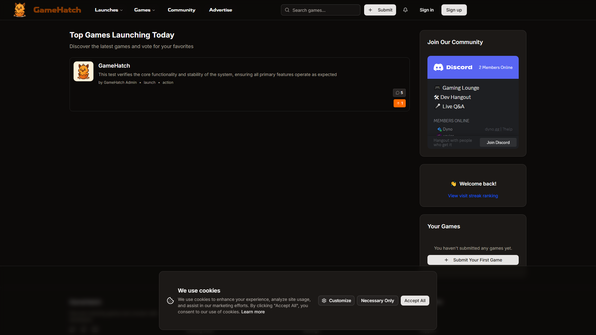 GameHatch Screenshot