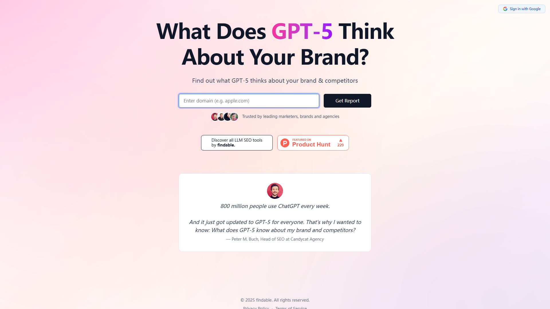 GPT-5 Brand Knowledge Screenshot