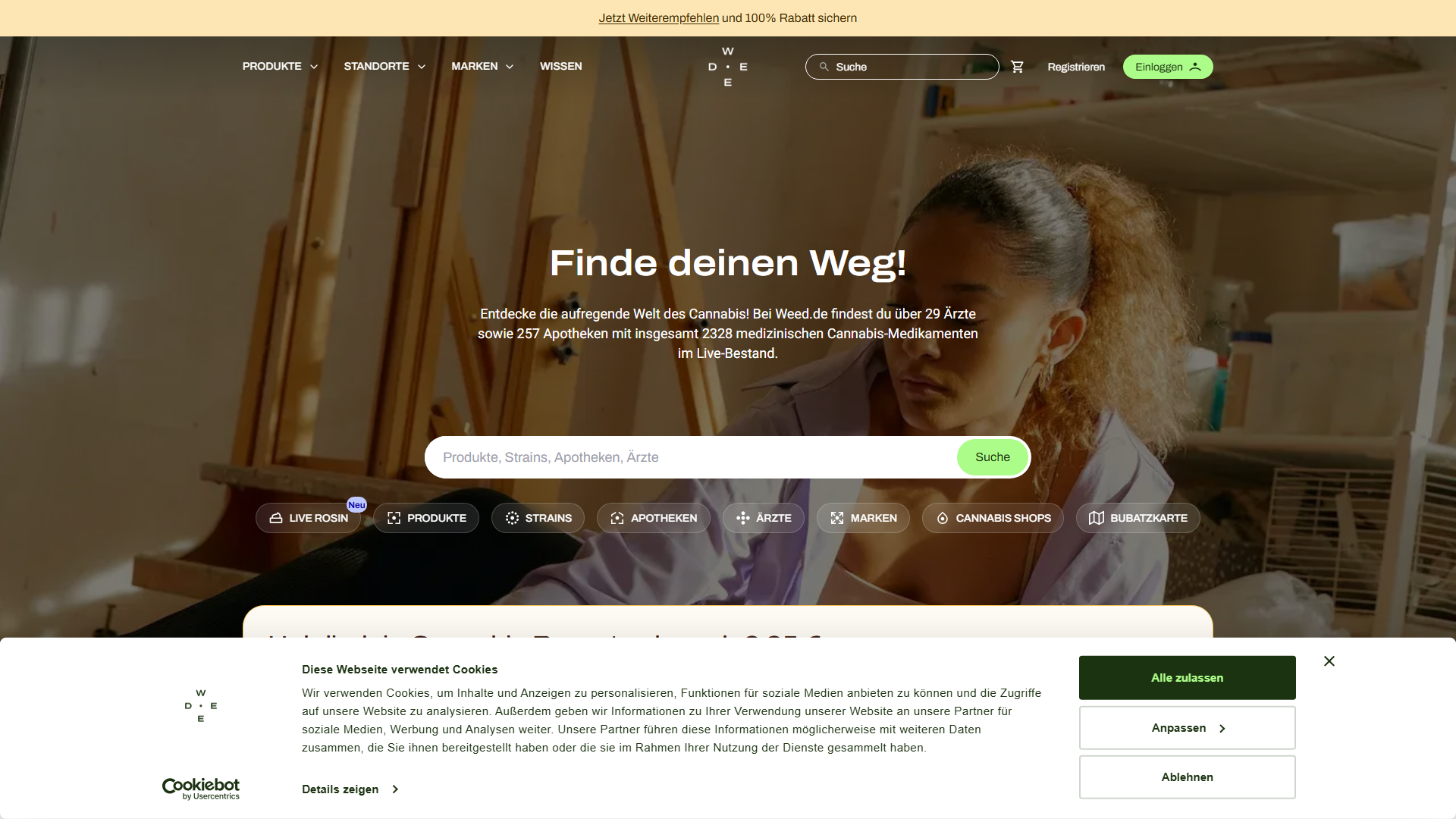 Weed.de Screenshot Weed.de Screenshot