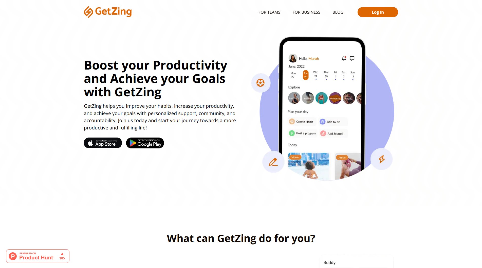 GetZing GetZing Interface & Screenshots GetZing GetZing Interface & Screenshots