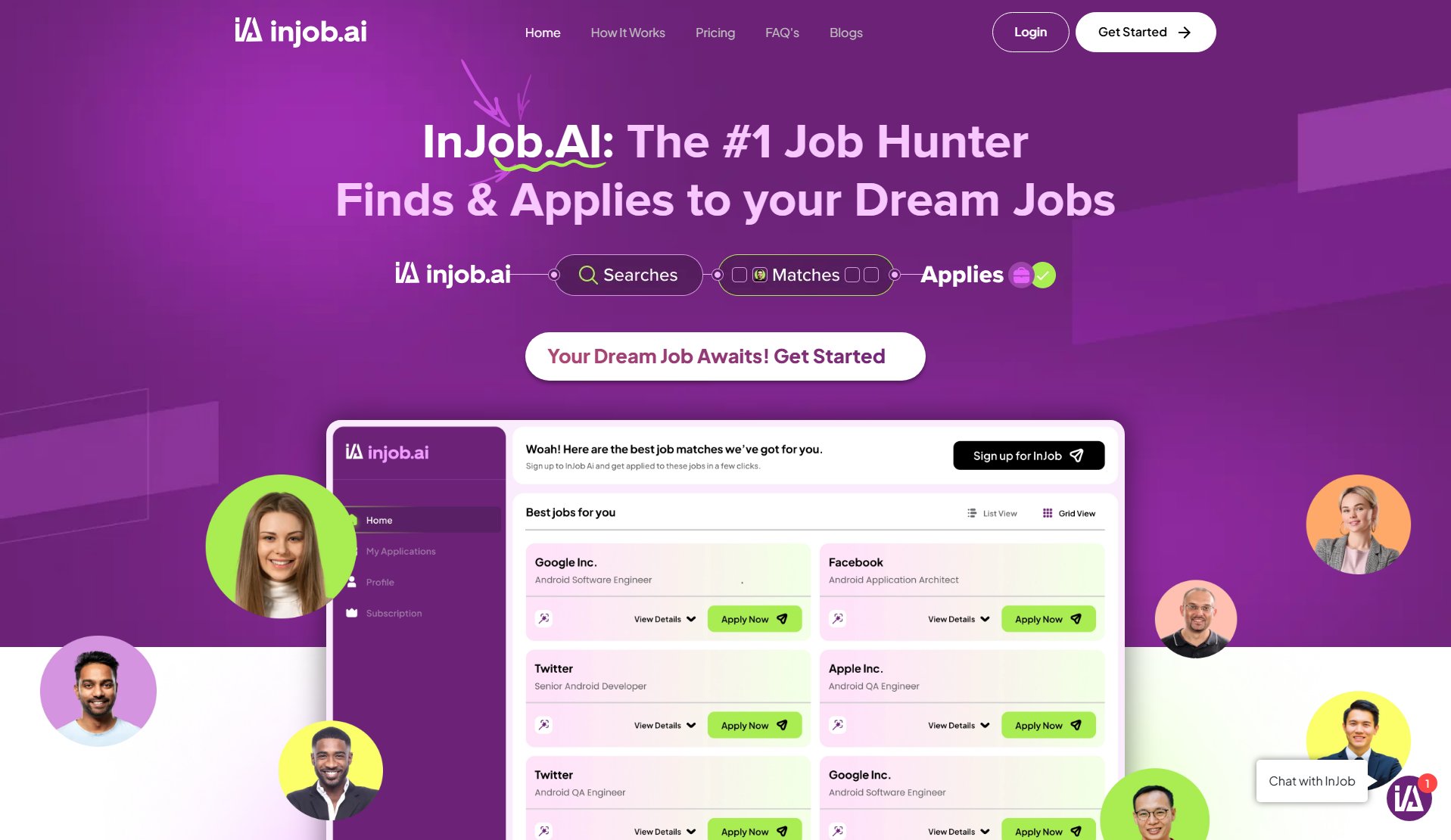 InJob.AI InJob.AI Interface & Screenshots InJob.AI InJob.AI Interface & Screenshots