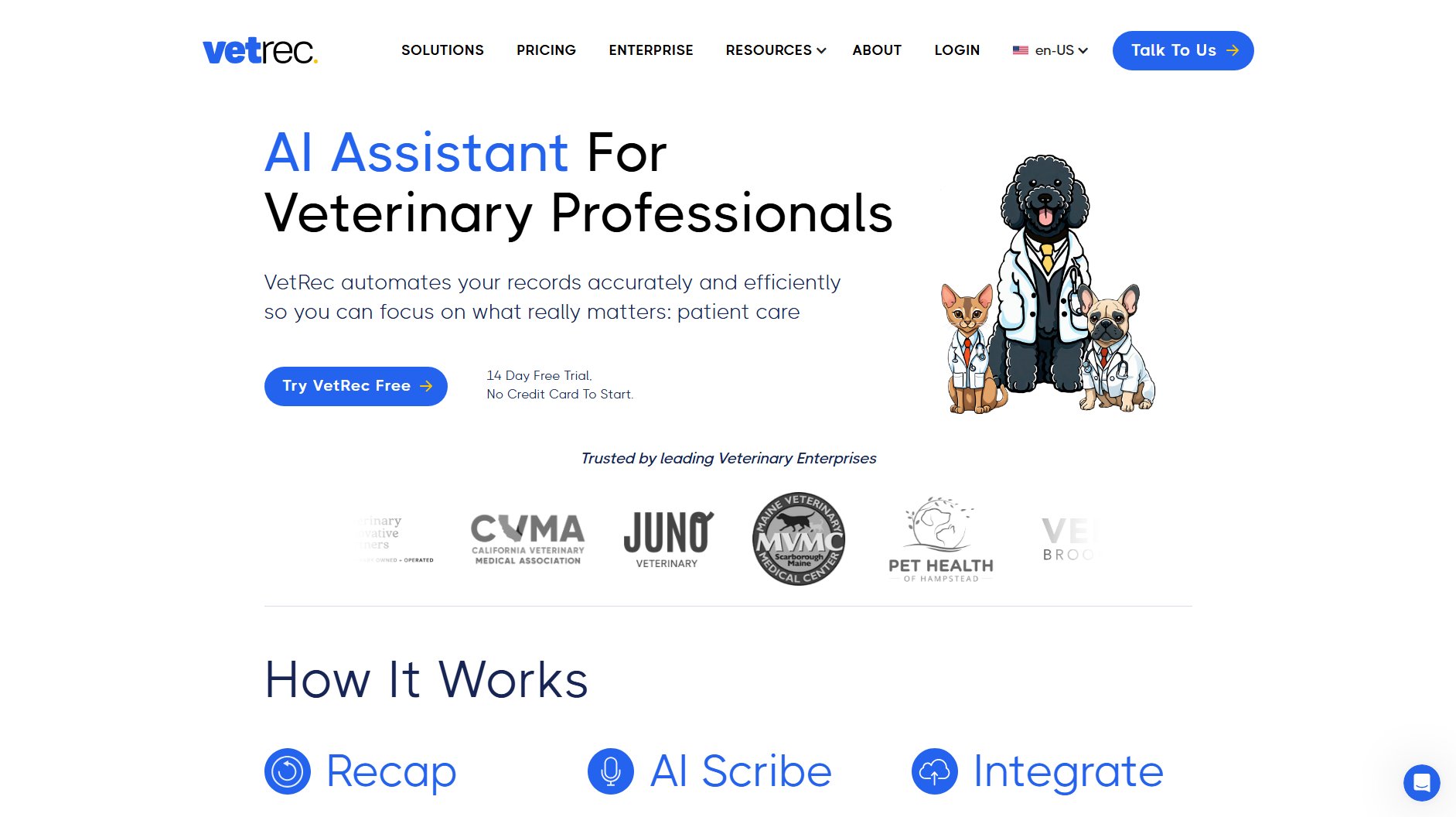 Vet AI Scribe | VetRec Vet AI Scribe | VetRec Interface & Screenshots