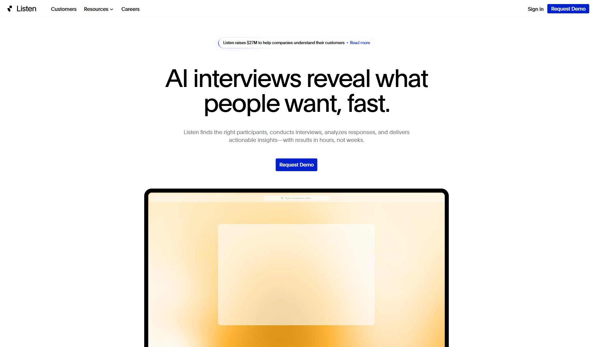Listen Labs Listen Labs Interface & Screenshots Listen Labs Listen Labs Interface & Screenshots