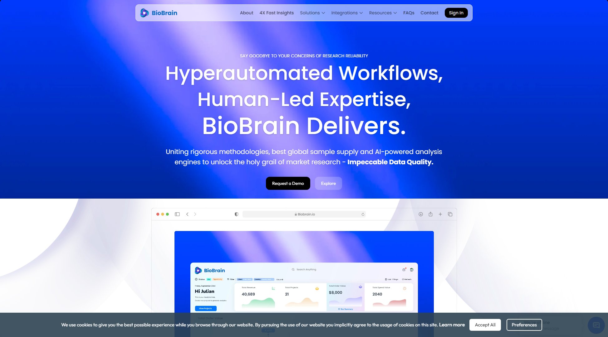BioBrain BioBrain Interface & Screenshots BioBrain BioBrain Interface & Screenshots