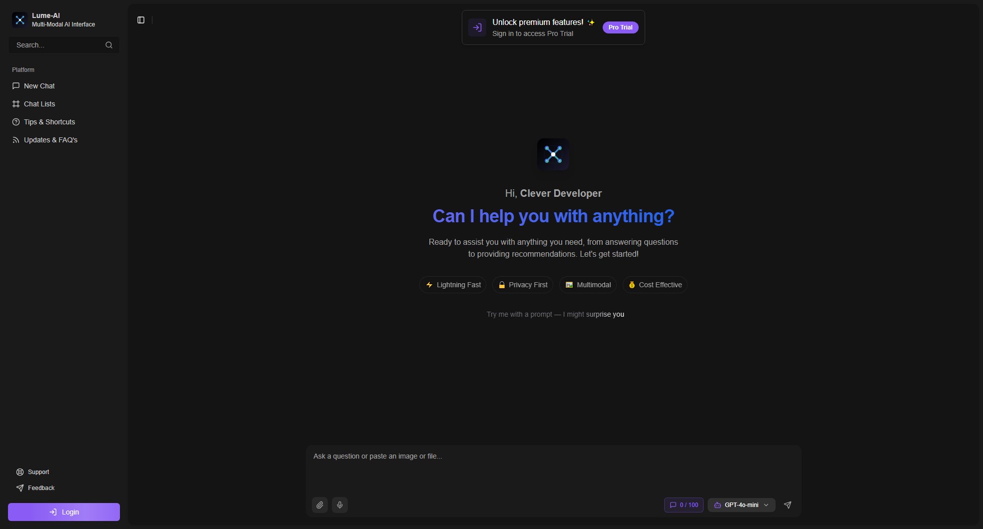 Lume-AI Lume-AI Interface & Screenshots Lume-AI Lume-AI Interface & Screenshots