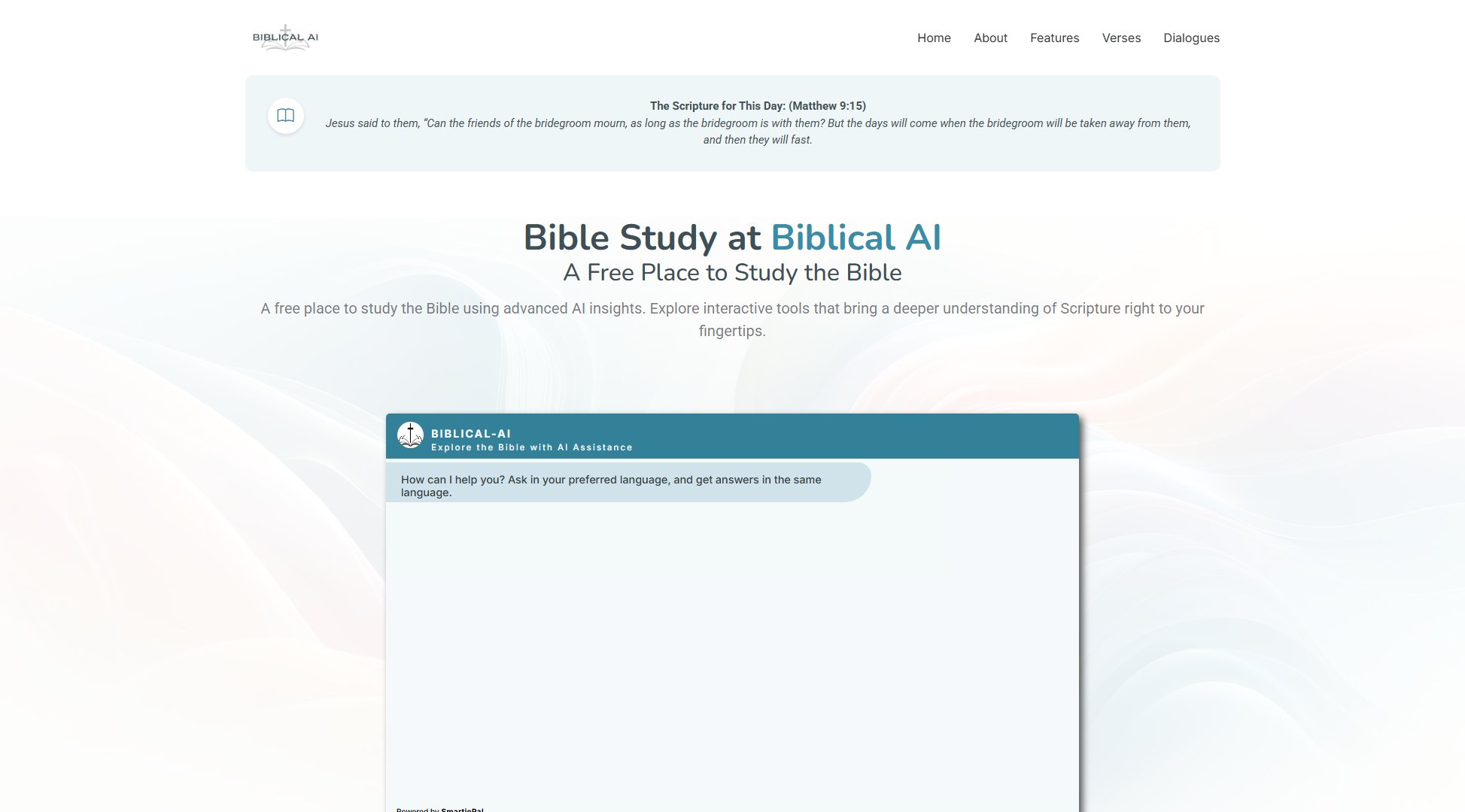 Biblical AI Biblical AI Interface & Screenshots Biblical AI Biblical AI Interface & Screenshots