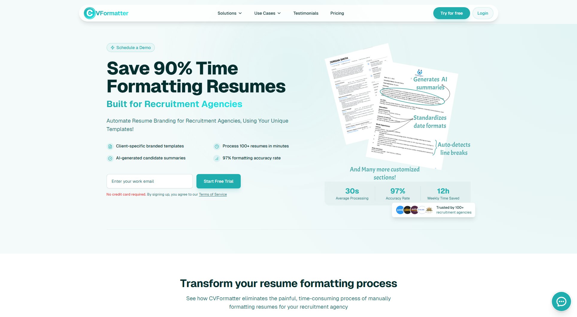CVFormatter CVFormatter Interface & Screenshots