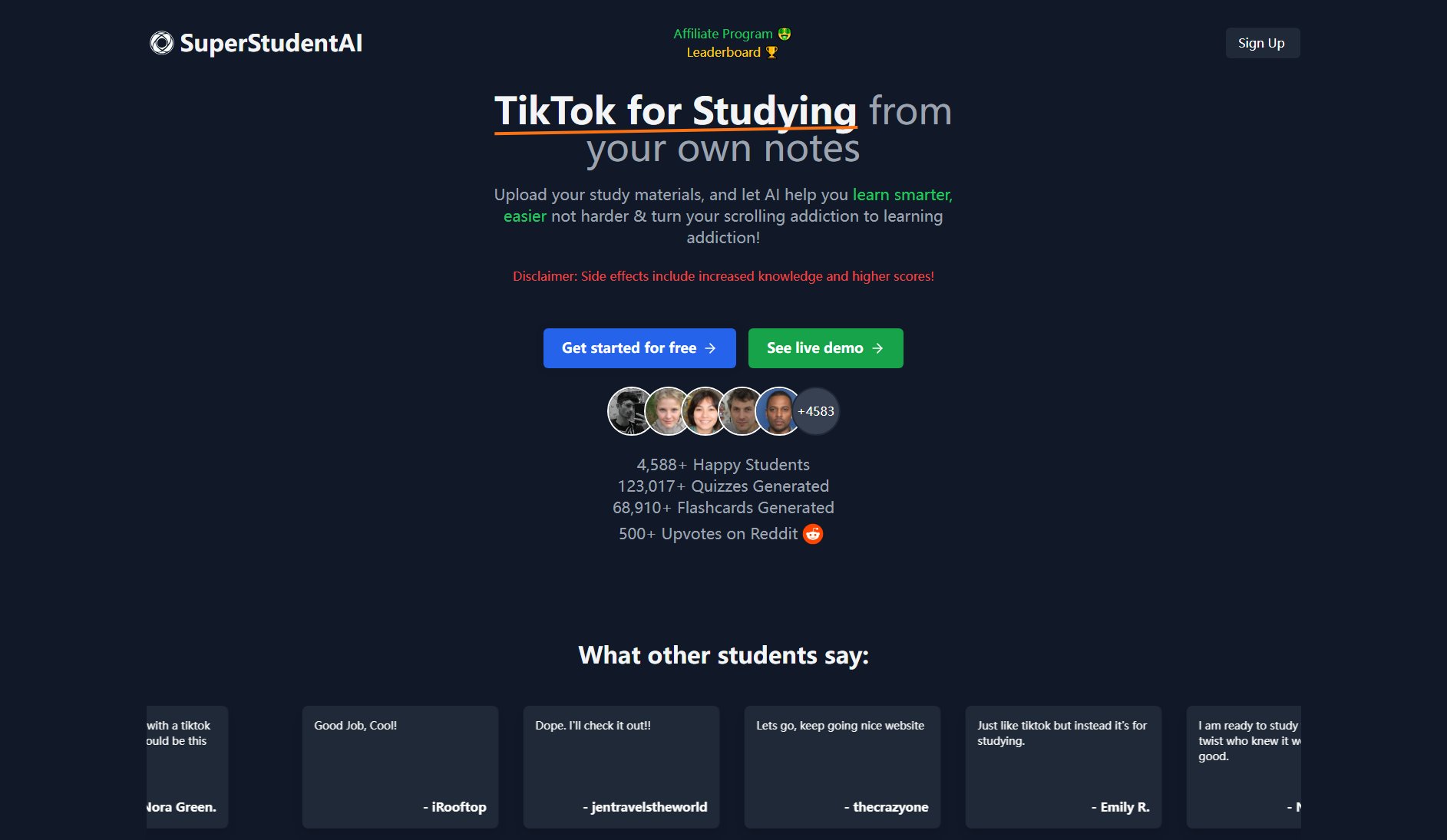 SuperStudentAI SuperStudentAI Interface & Screenshots