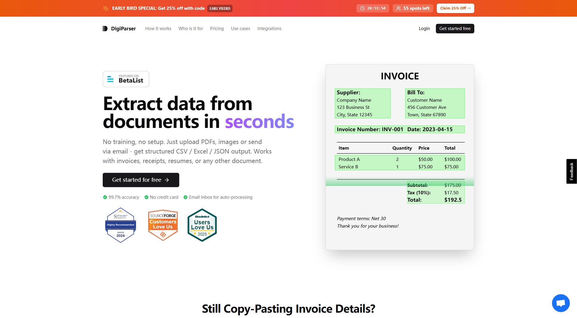 DigiParser DigiParser Interface & Screenshots
