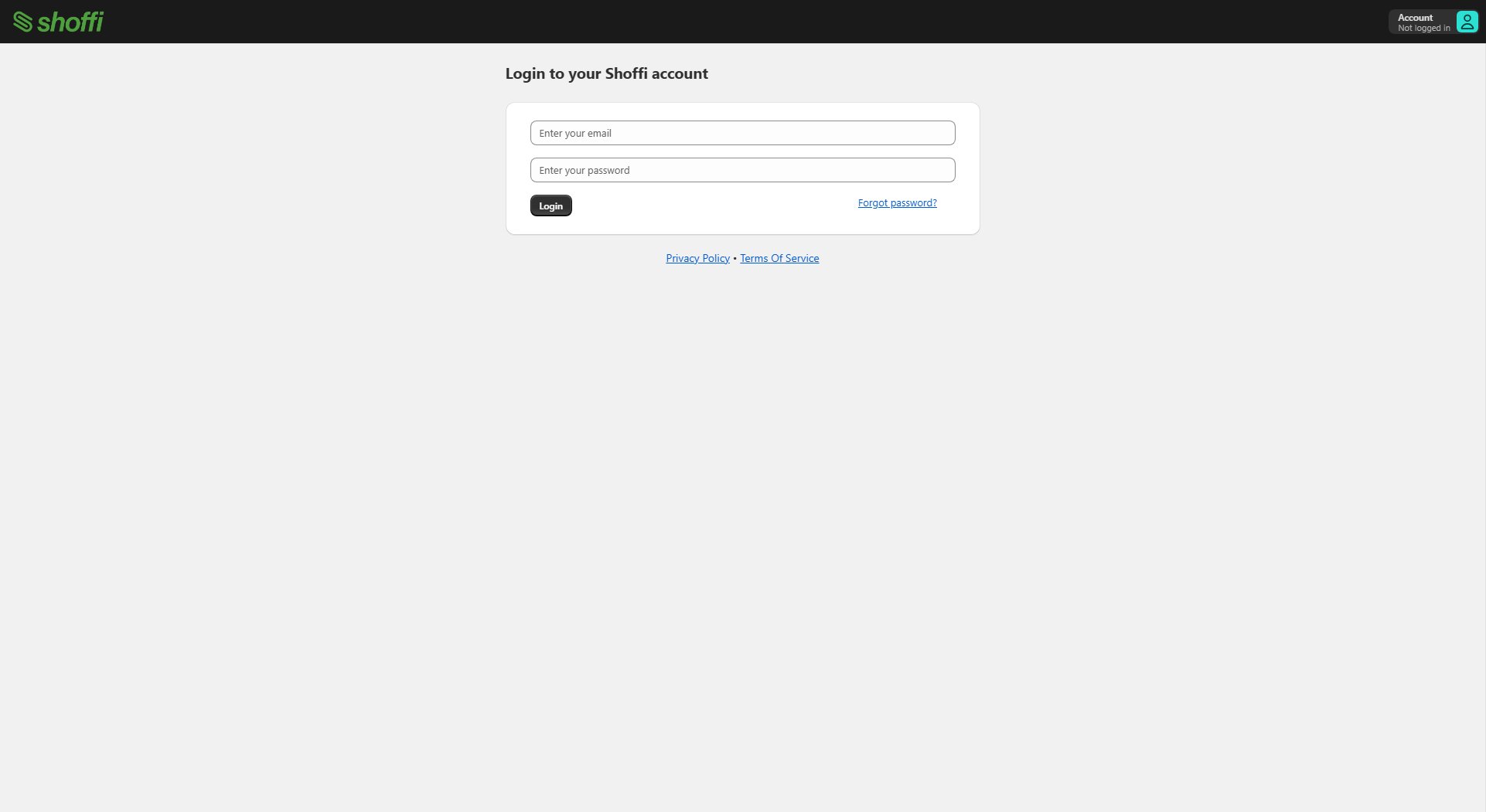 Shoffi Shoffi Interface & Screenshots