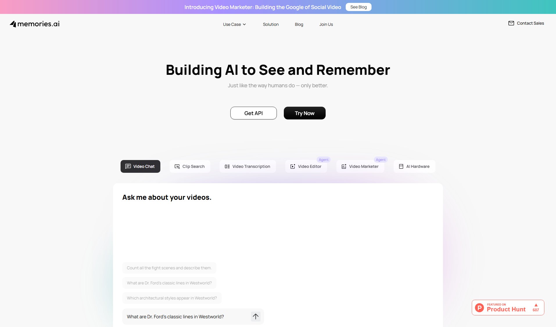 Memories.ai Memories.ai Interface & Screenshots