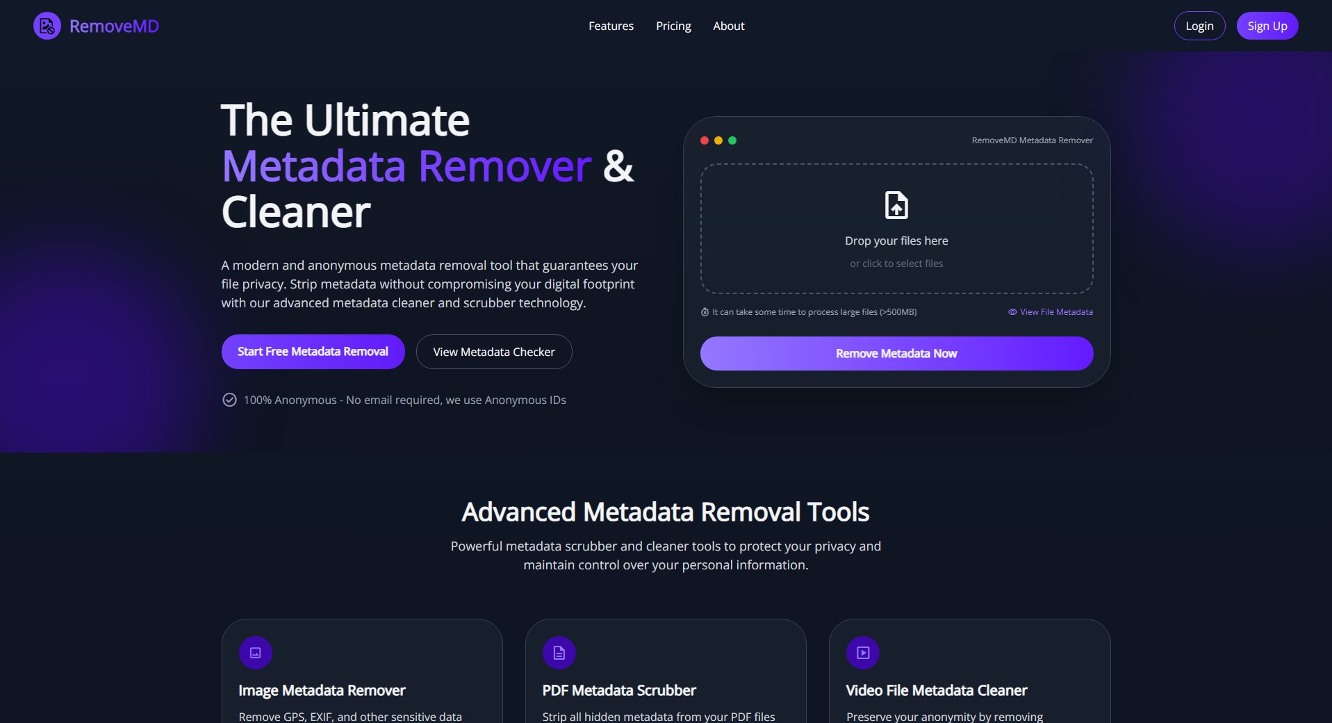RemoveMD RemoveMD Interface & Screenshots RemoveMD RemoveMD Interface & Screenshots