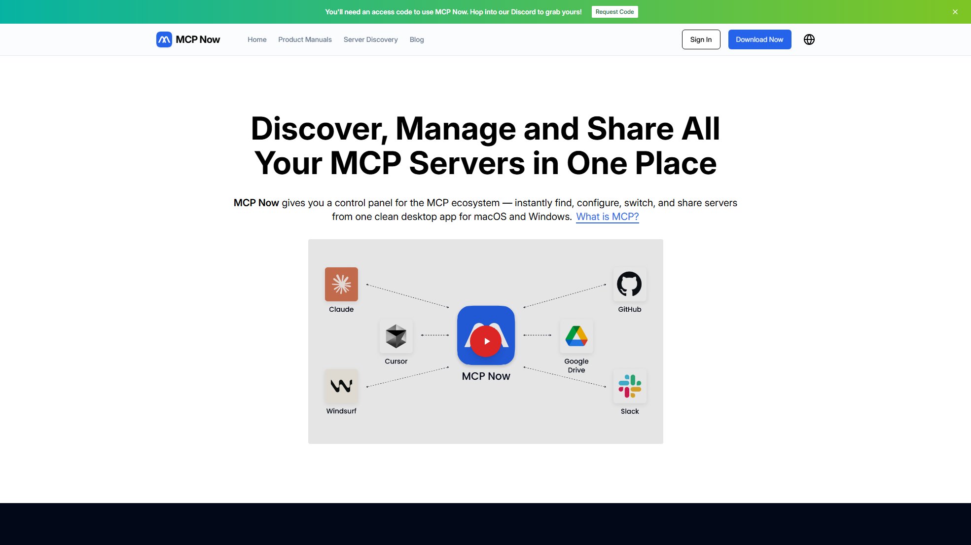 MCP Now Screenshot