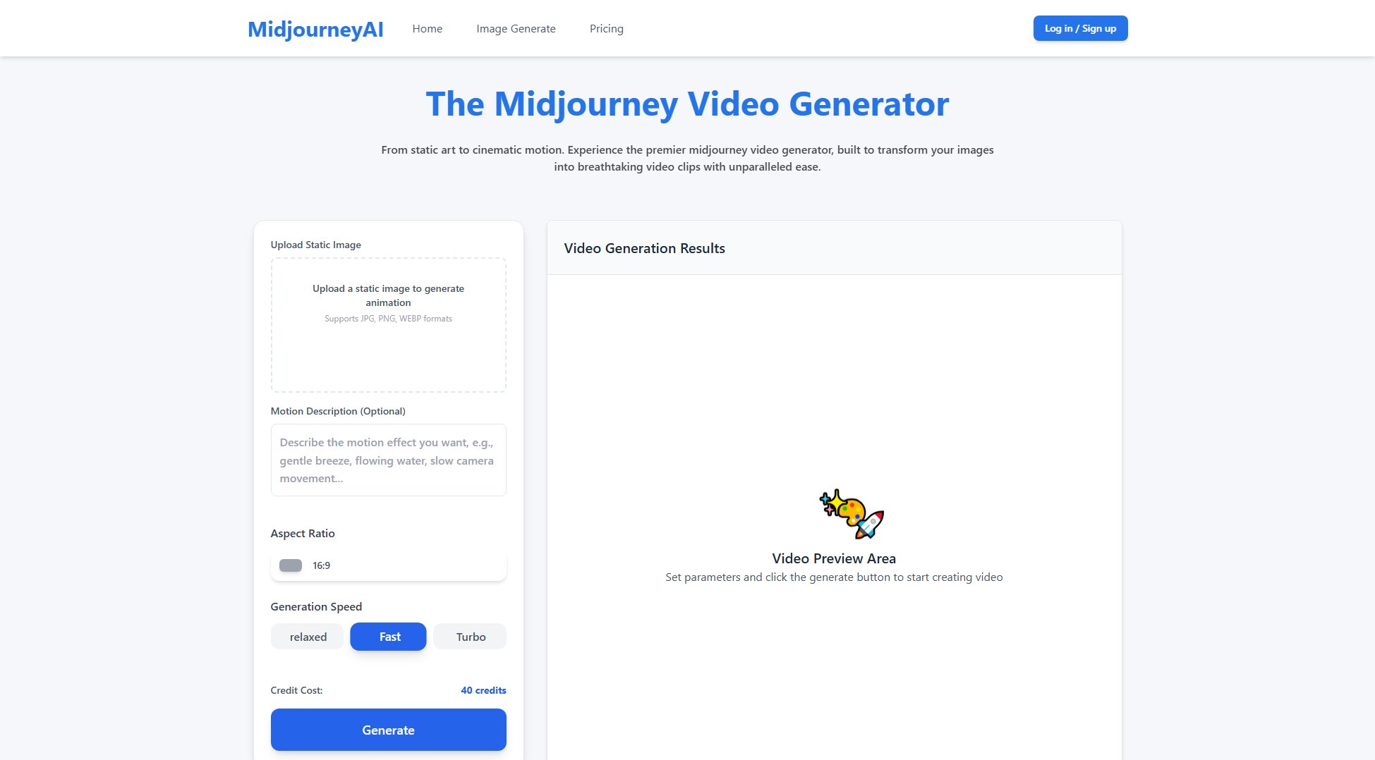 Midjourney Video Generator Midjourney Video Generator Interface & Screenshots