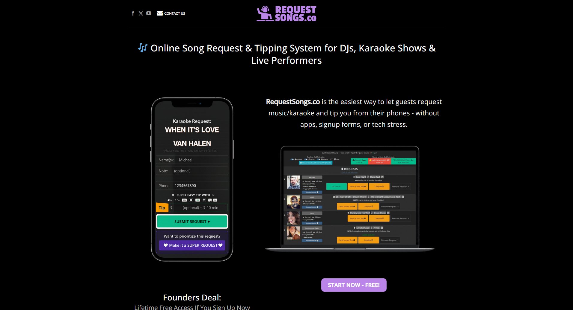 RequestSongs.co RequestSongs.co Interface & Screenshots RequestSongs.co RequestSongs.co Interface & Screenshots