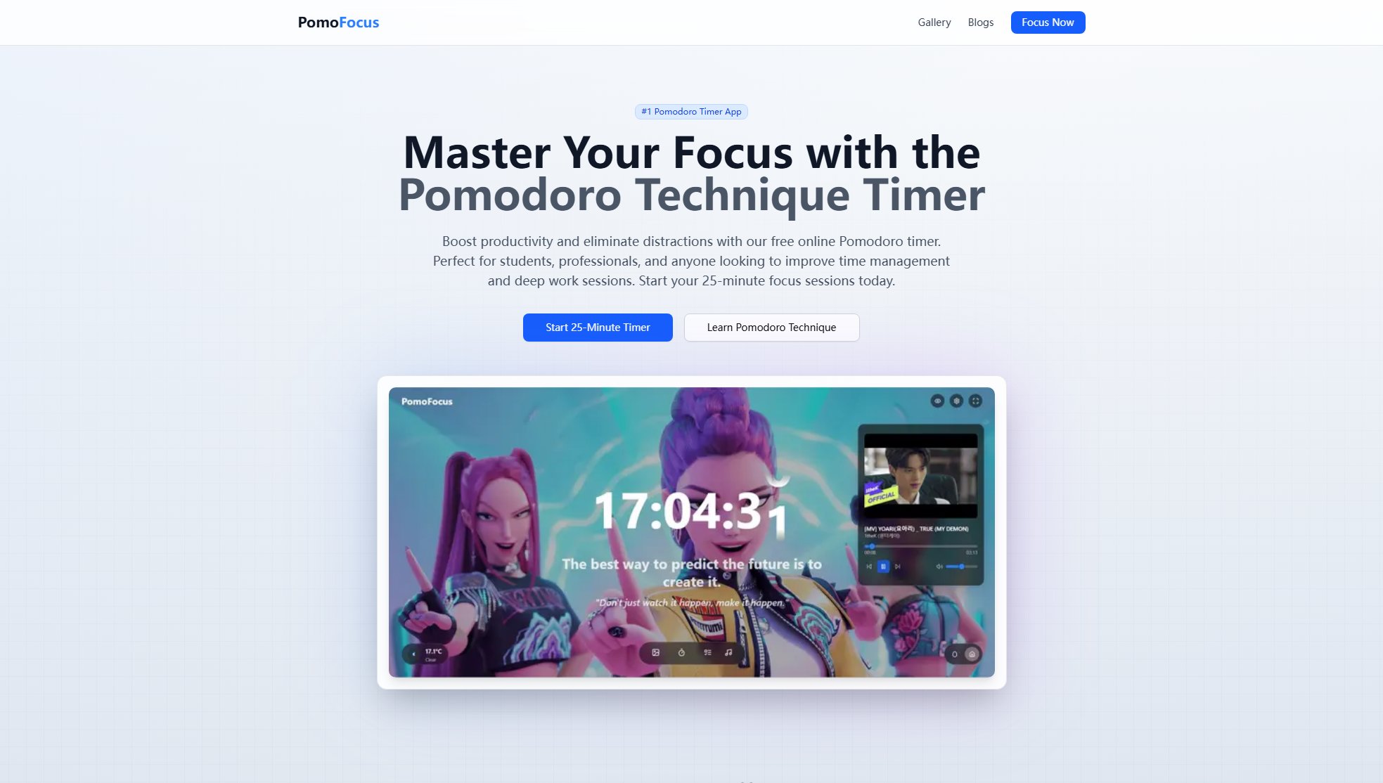 PomoFocus PomoFocus Interface & Screenshots PomoFocus PomoFocus Interface & Screenshots