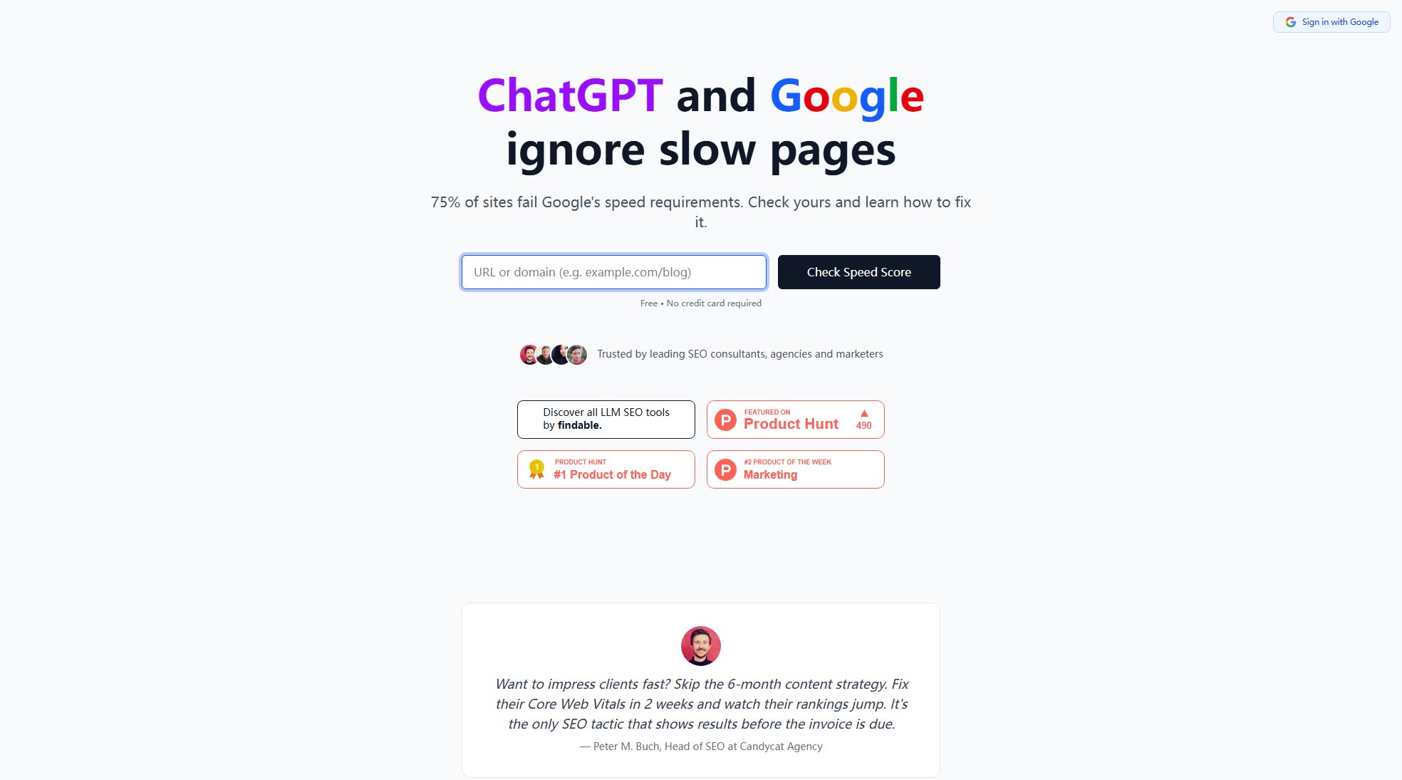 SEO Speed Test SEO Speed Test Interface & Screenshots