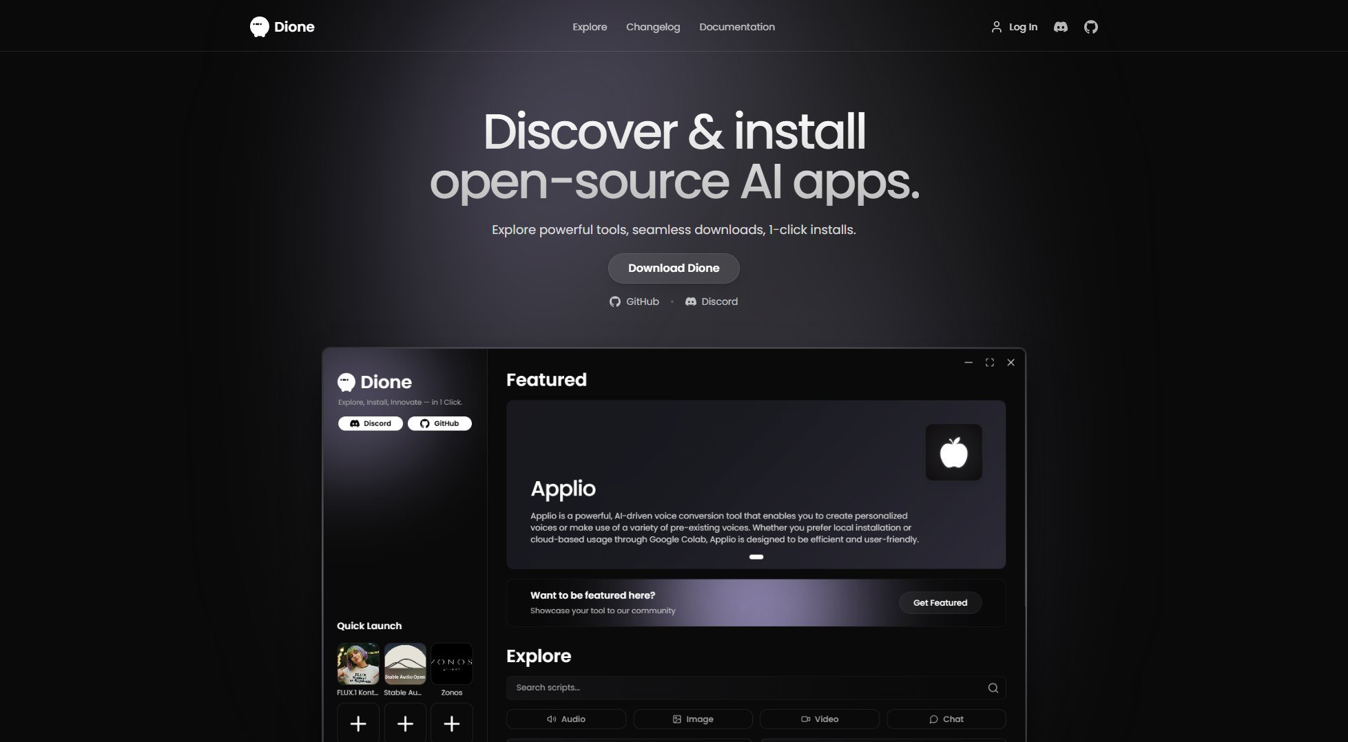 Dione Dione Interface & Screenshots Dione Dione Interface & Screenshots