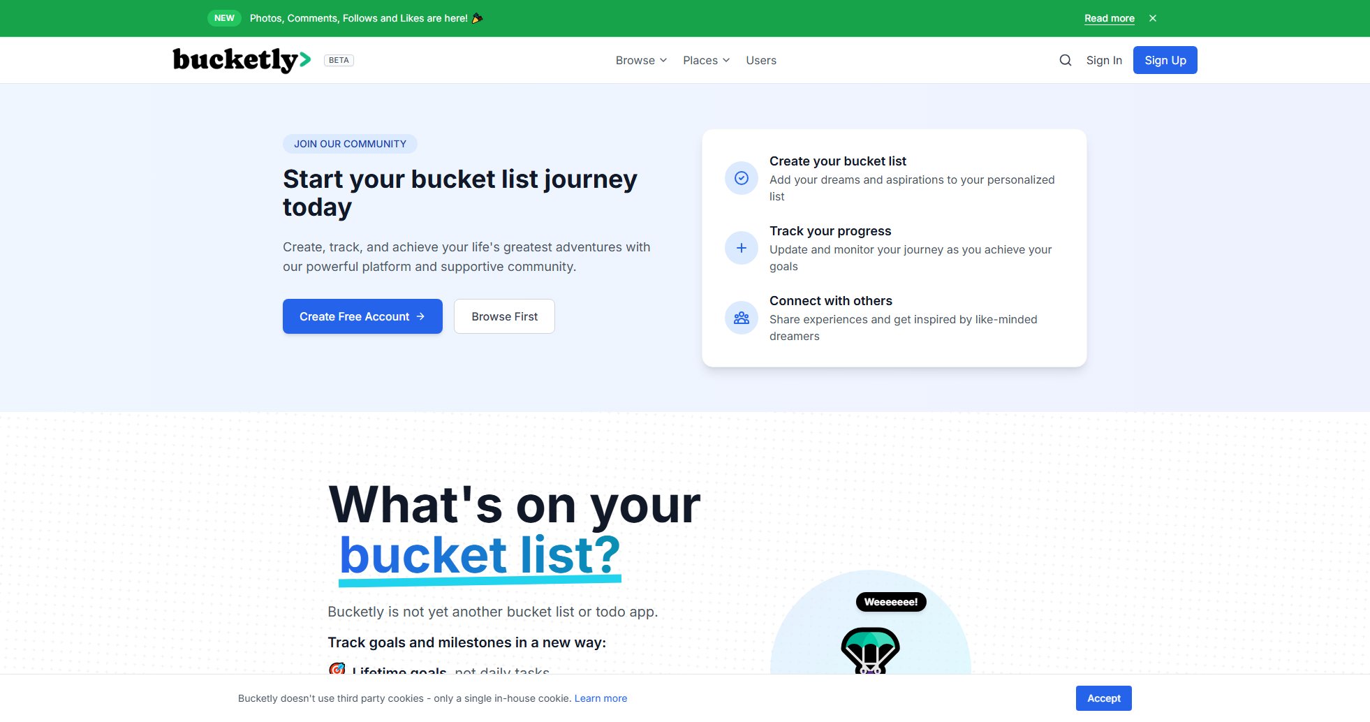 Bucketly Bucketly Interface & Screenshots