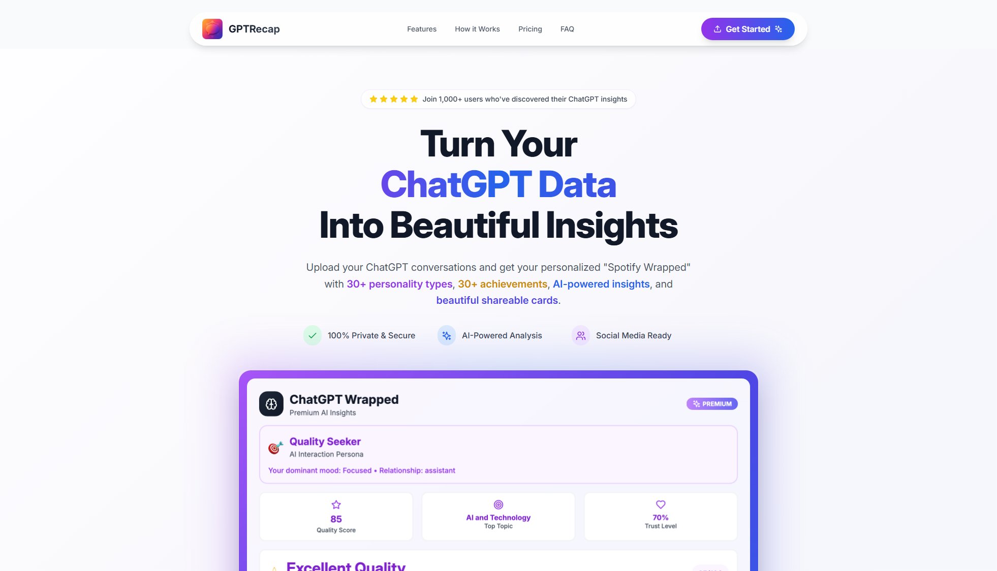 GPTRecap GPTRecap Interface & Screenshots
