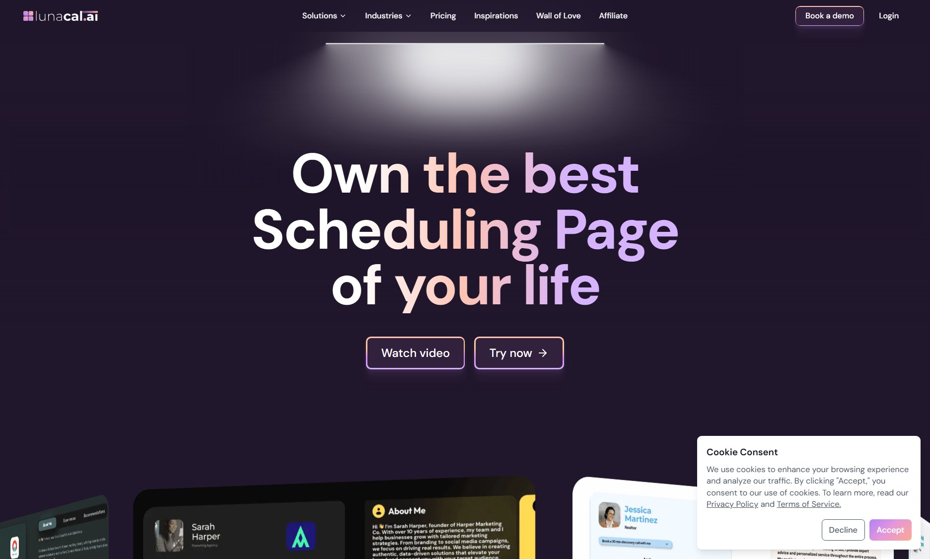Lunacal.ai Lunacal.ai Interface & Screenshots