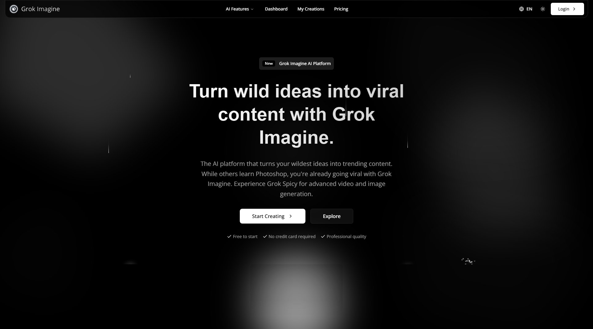 Grok Imagine Screenshot Grok Imagine Screenshot