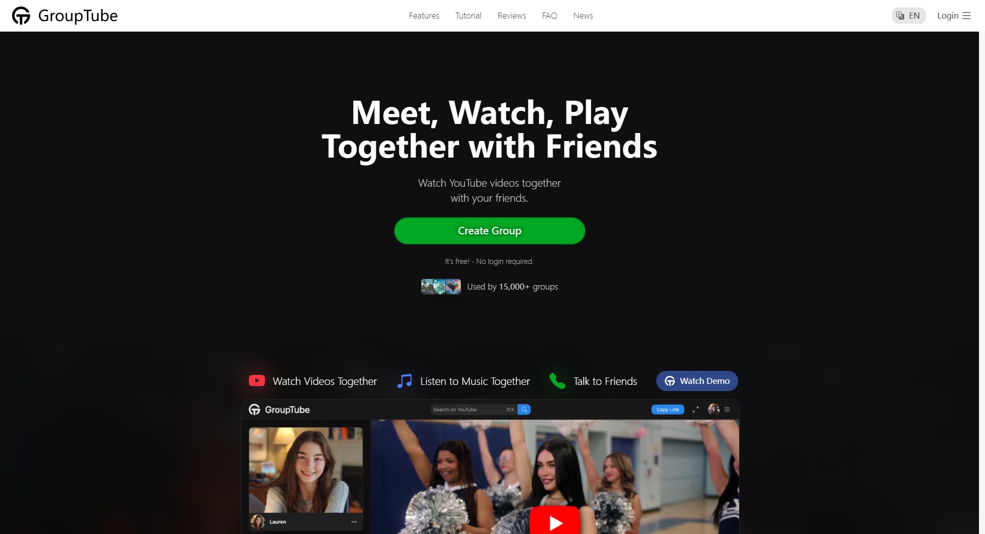 GroupTube GroupTube Interface & Screenshots