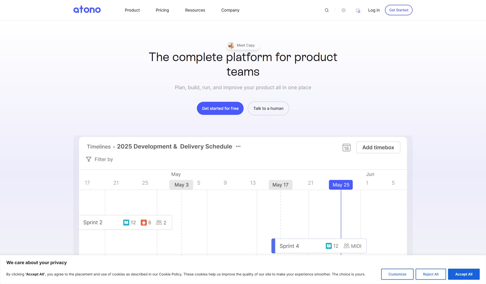 Atono Atono Interface & Screenshots
