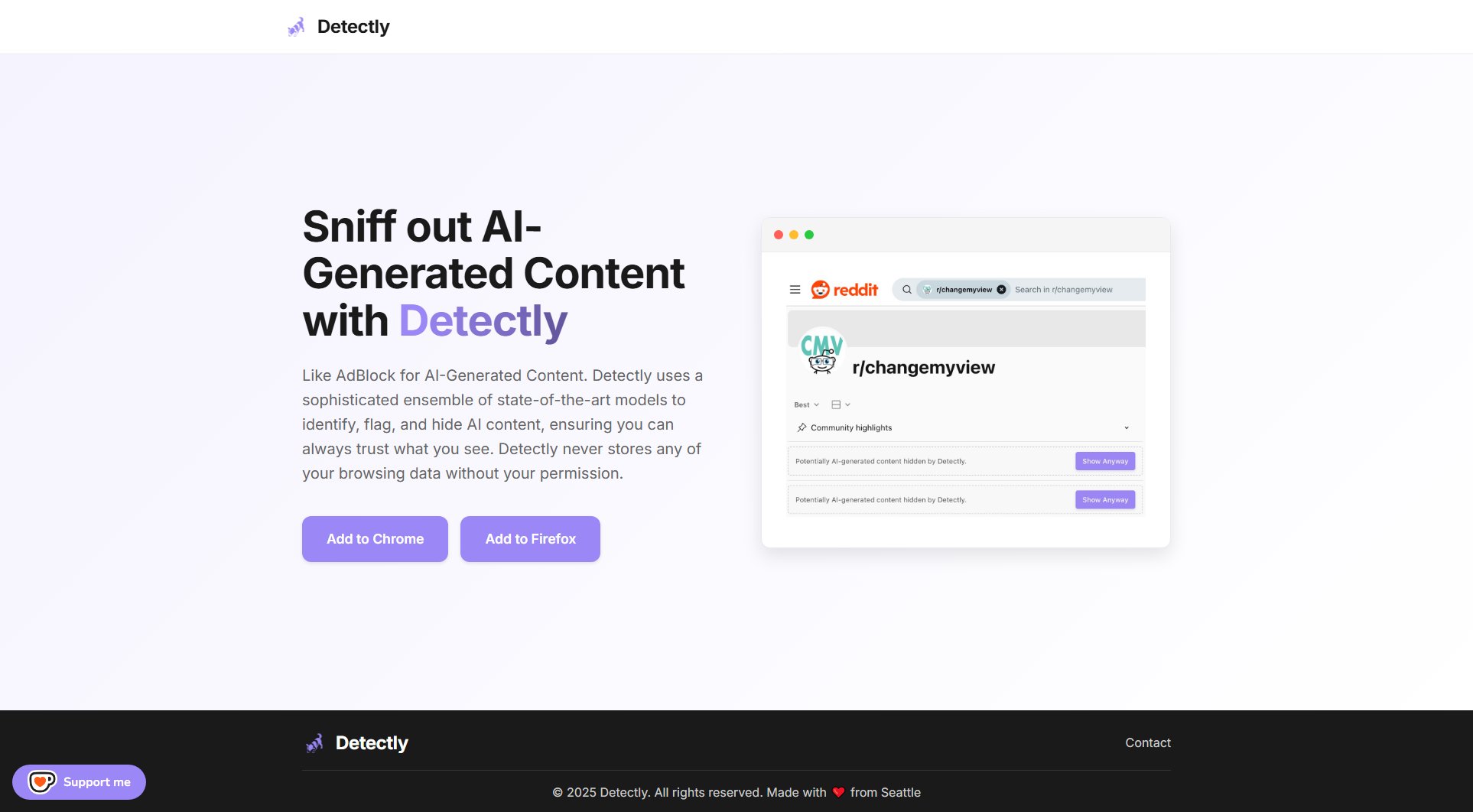 Detectly Detectly Interface & Screenshots