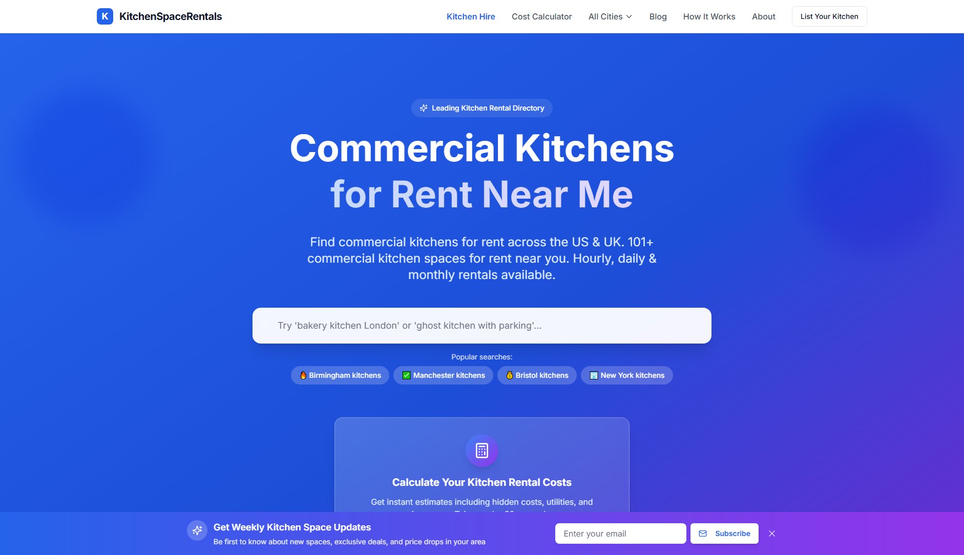 KitchenSpaceRentals KitchenSpaceRentals Interface & Screenshots KitchenSpaceRentals KitchenSpaceRentals Interface & Screenshots