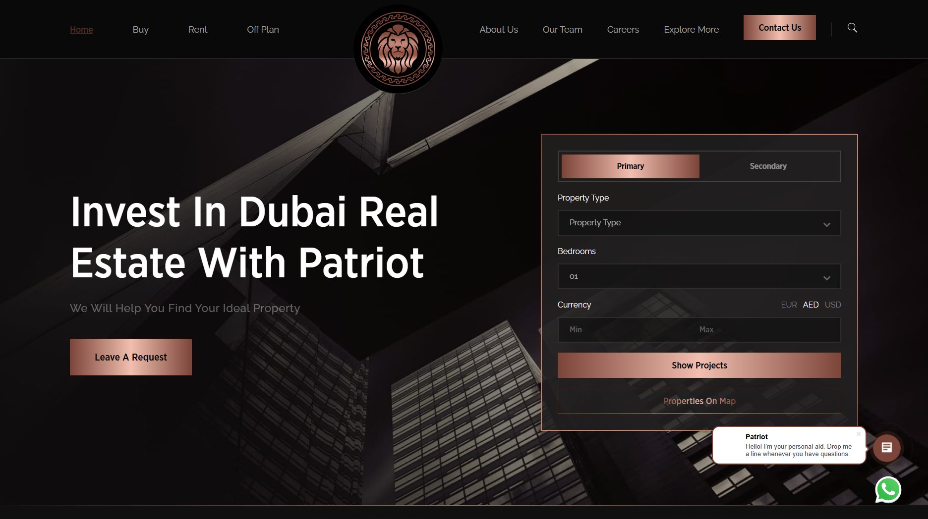 Patriot Real Estate - Dubai Patriot Real Estate - Dubai Interface & Screenshots