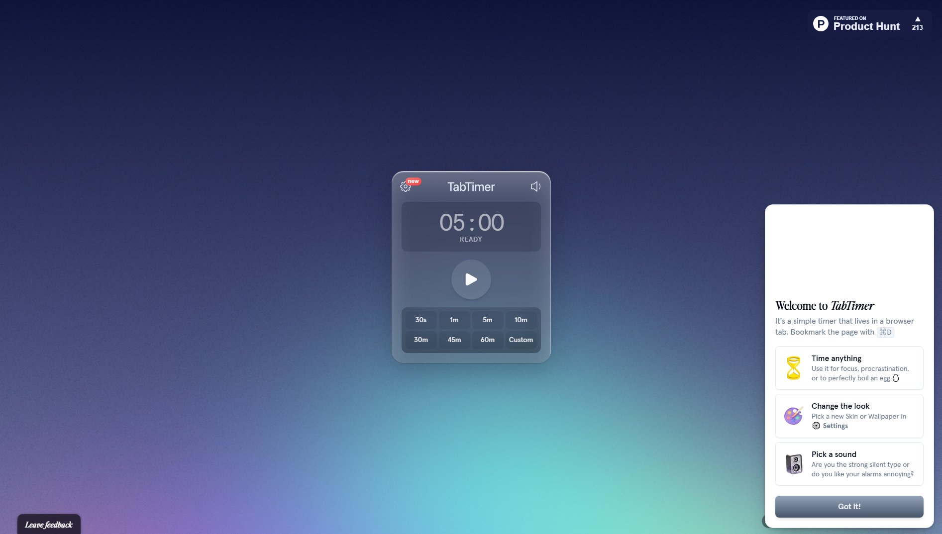 TabTimer TabTimer Interface & Screenshots TabTimer TabTimer Interface & Screenshots