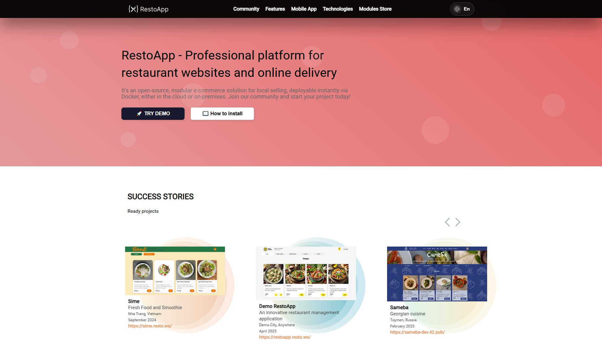 RestoApp Screenshot