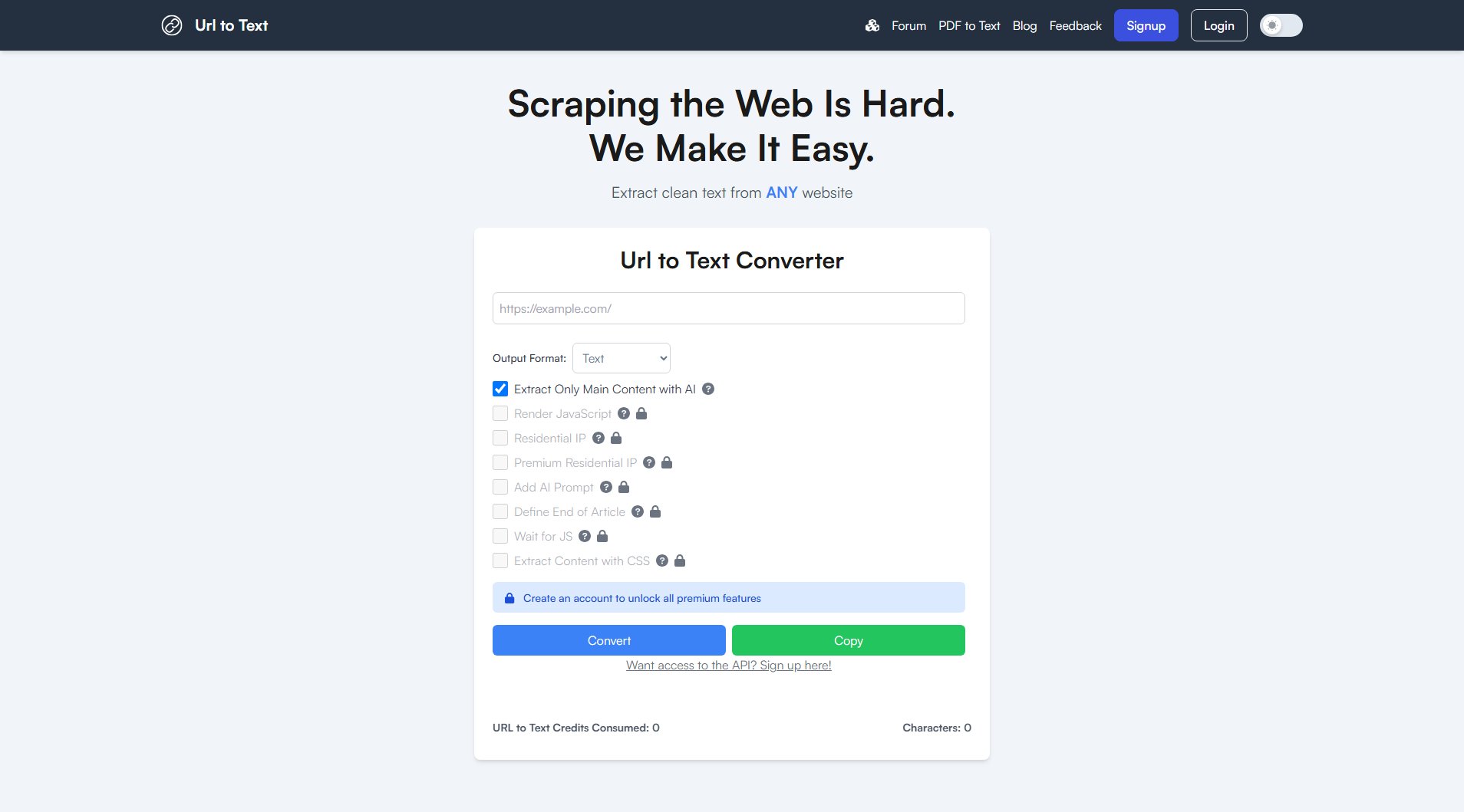 URLtoText URLtoText Interface & Screenshots URLtoText URLtoText Interface & Screenshots