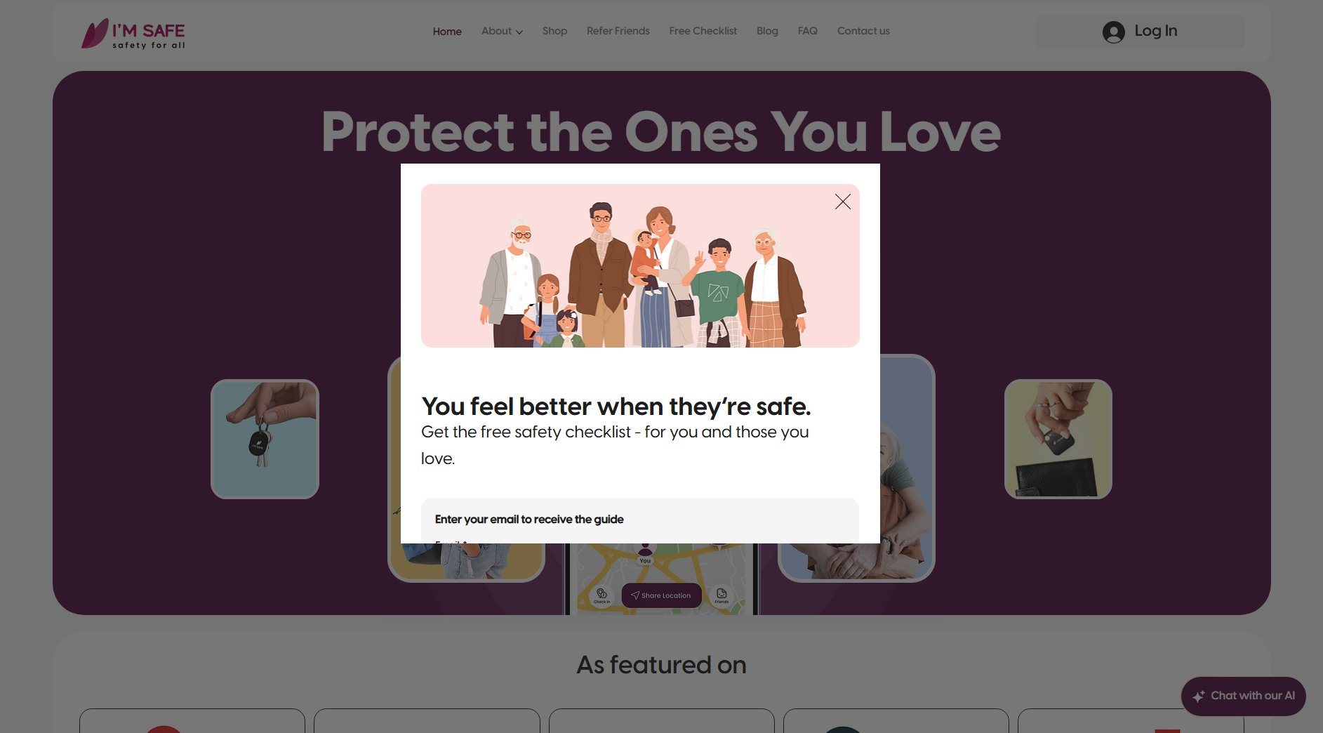 I'm Safe App Screenshot