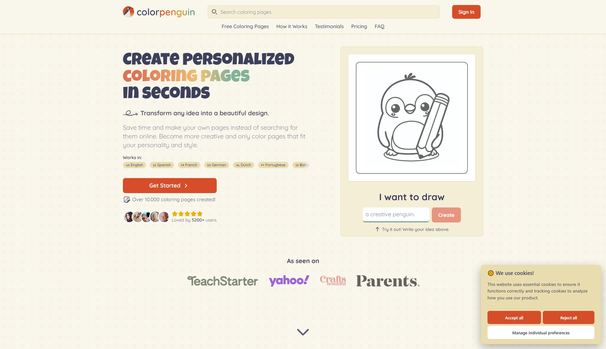 ColorPenguin ColorPenguin Interface & Screenshots