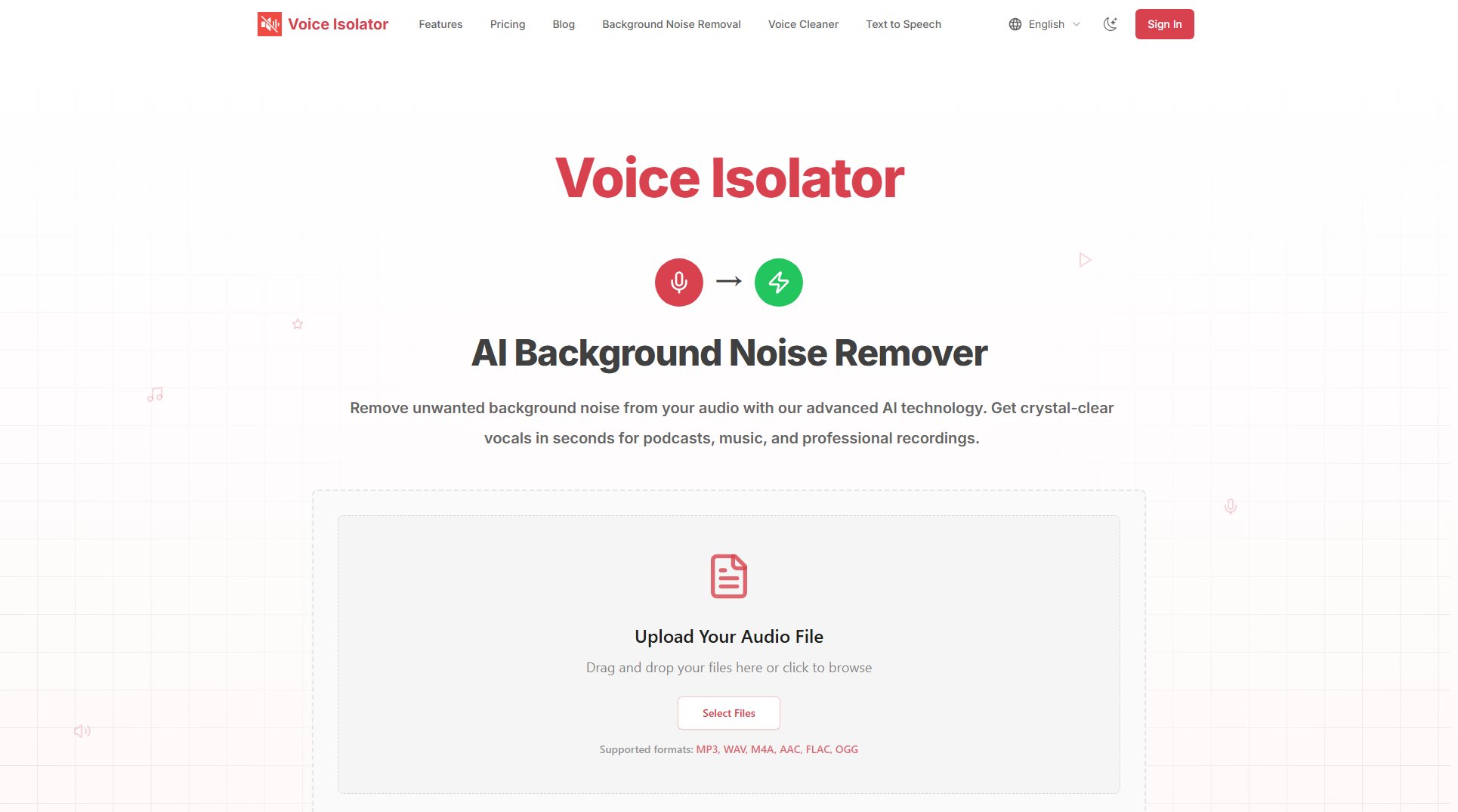 Voice Isolator Voice Isolator Interface & Screenshots Voice Isolator Voice Isolator Interface & Screenshots