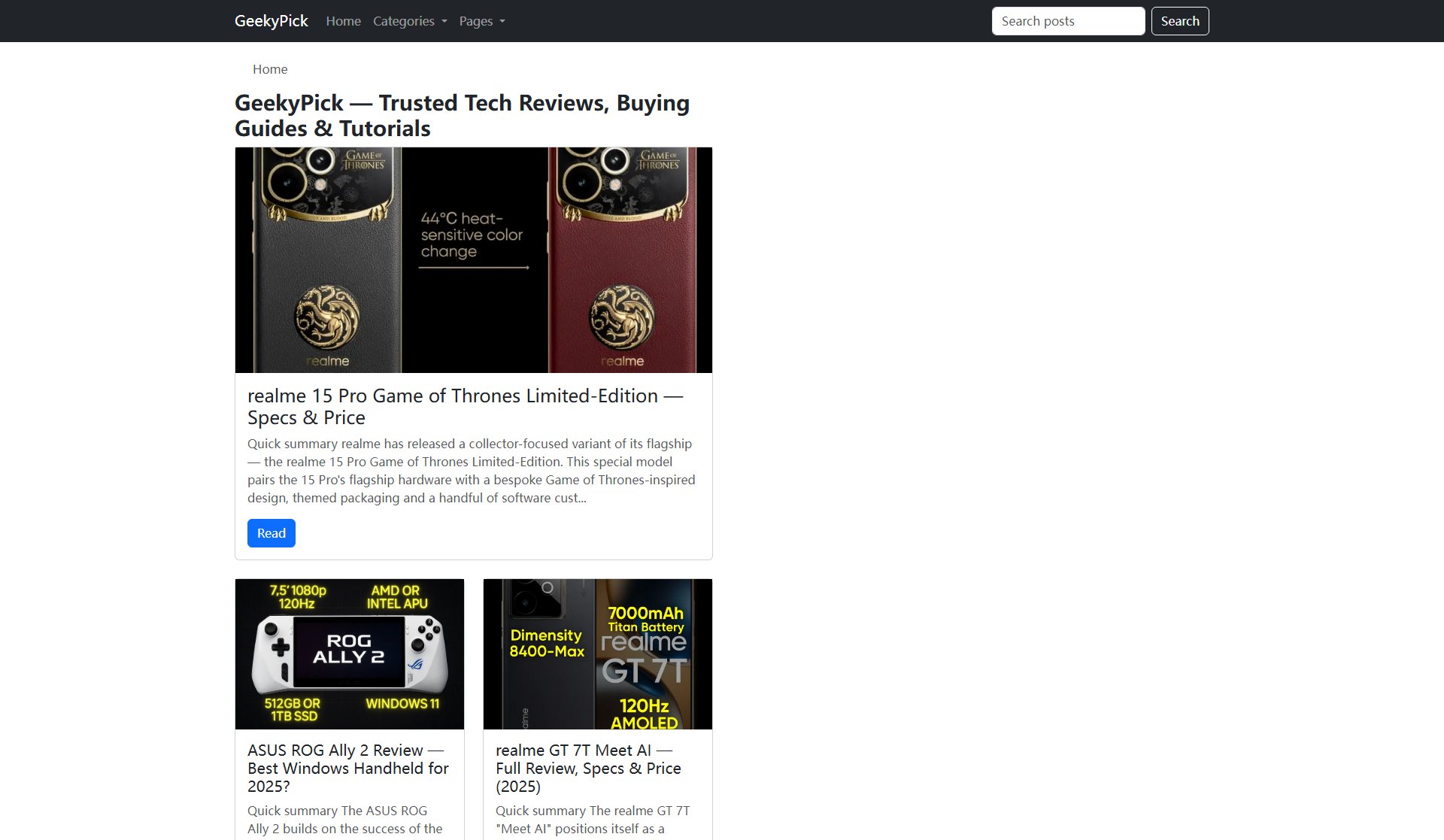 GeekyPick GeekyPick Interface & Screenshots GeekyPick GeekyPick Interface & Screenshots