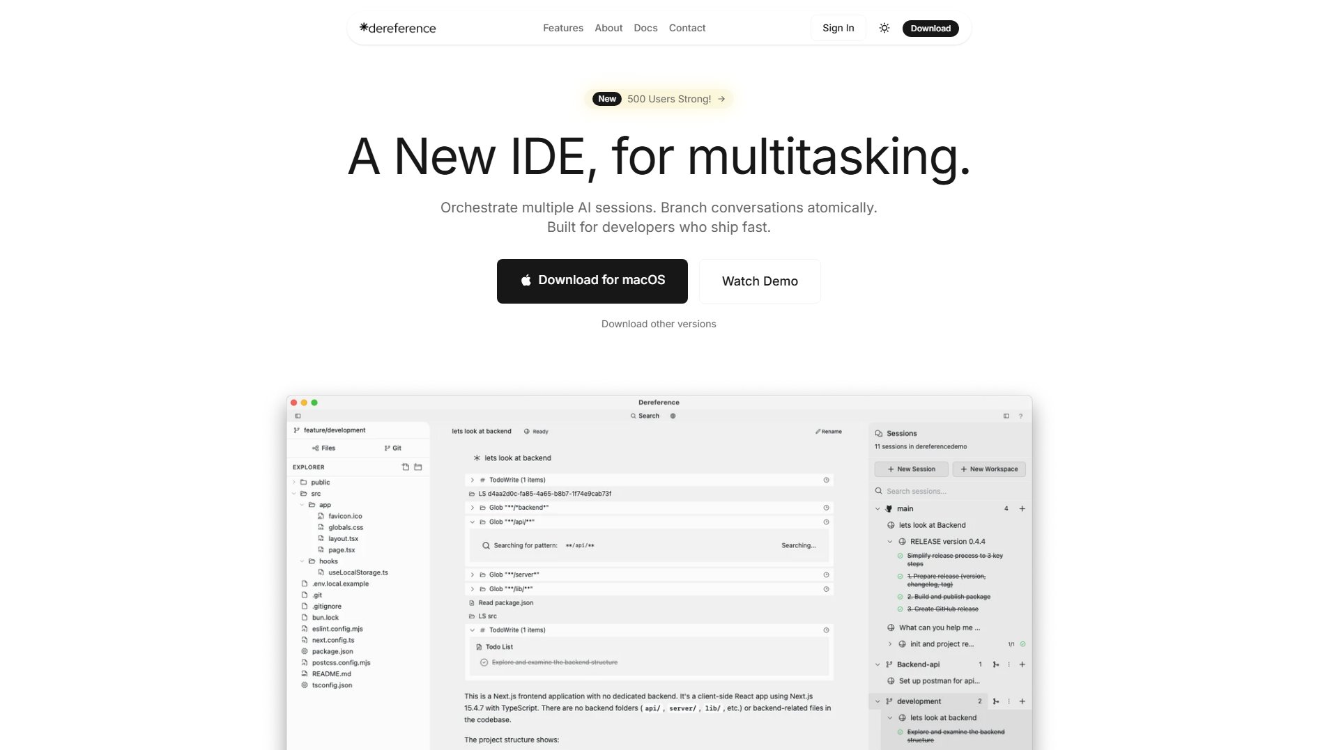 Dereference AI Codetabs Screenshot Dereference AI Codetabs Screenshot