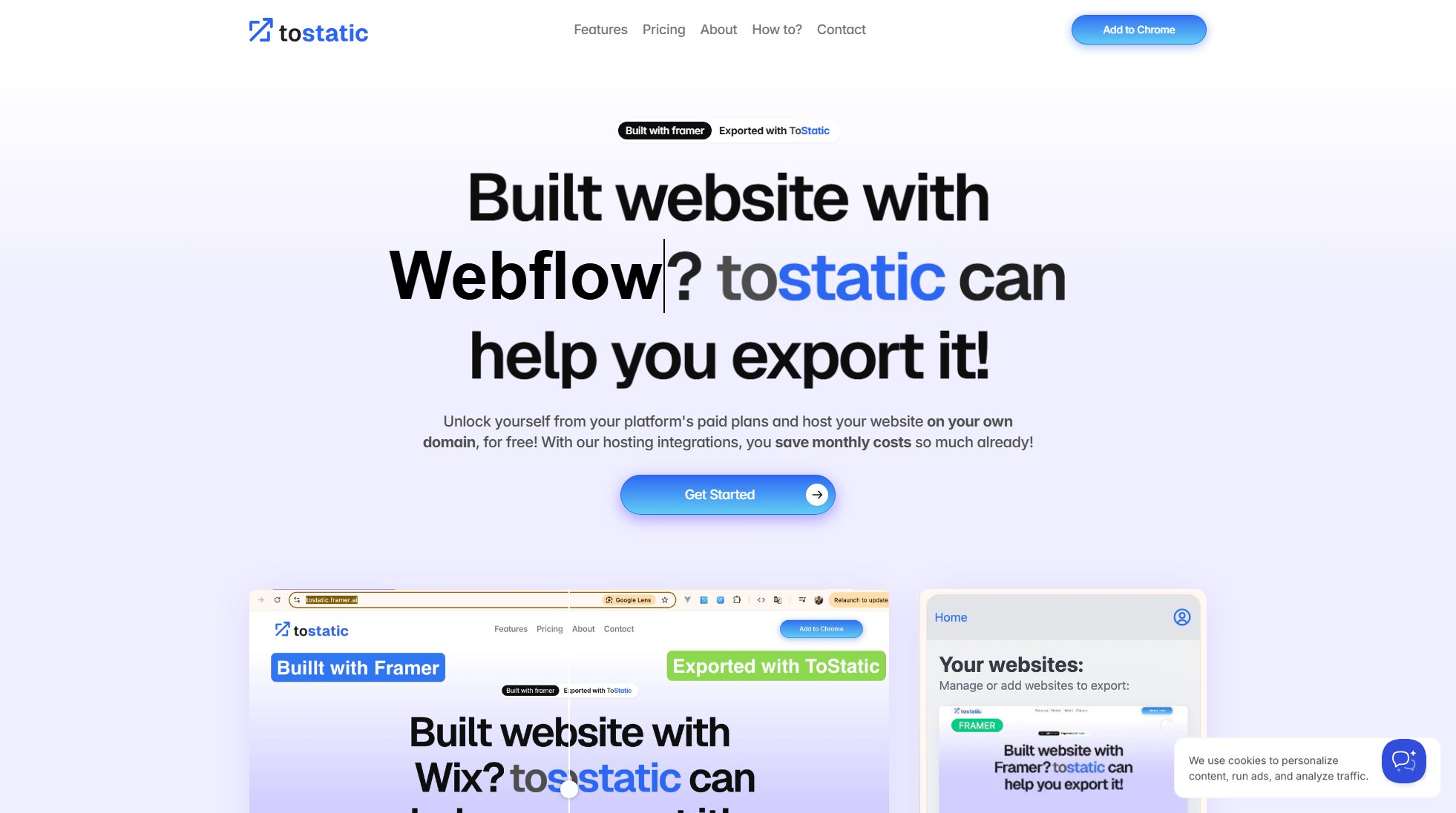 ToStatic ToStatic Interface & Screenshots ToStatic ToStatic Interface & Screenshots
