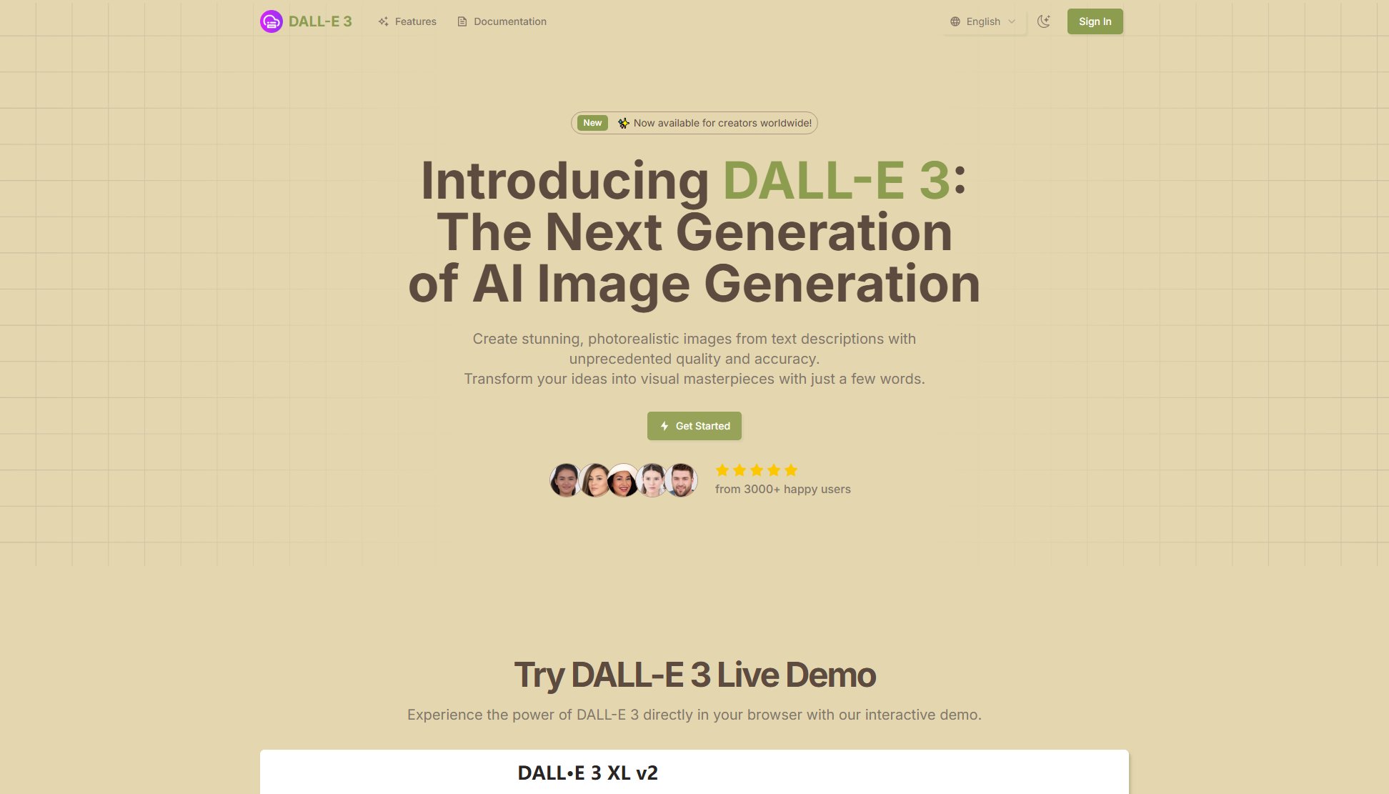 DALL-E 3 DALL-E 3 Interface & Screenshots