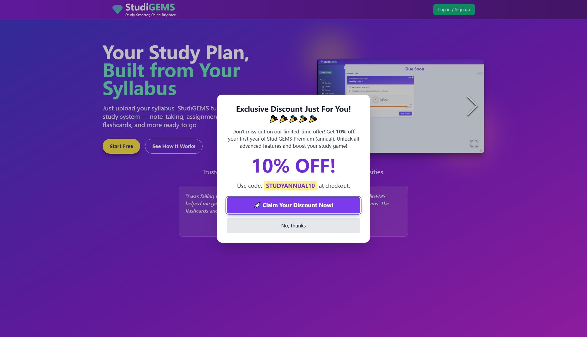 StudiGEMS StudiGEMS Interface & Screenshots StudiGEMS StudiGEMS Interface & Screenshots