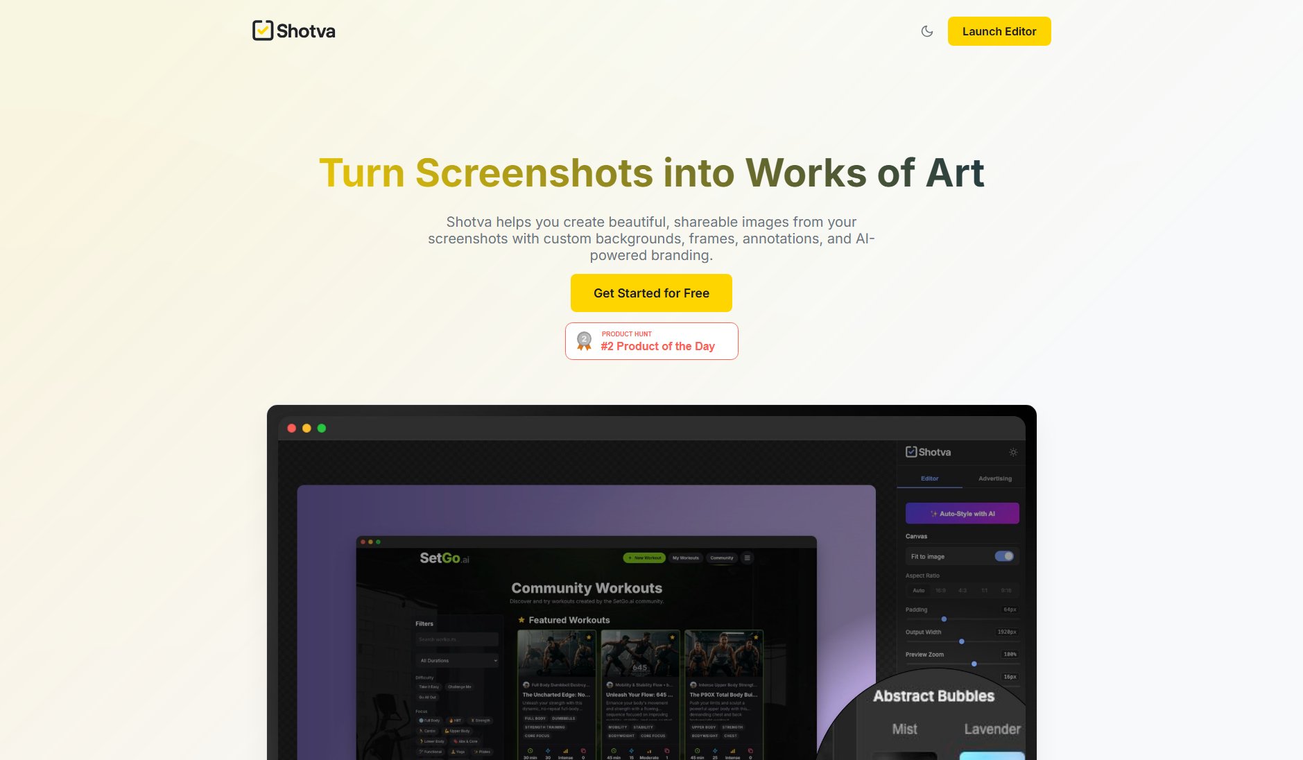 Shotva Shotva Interface & Screenshots