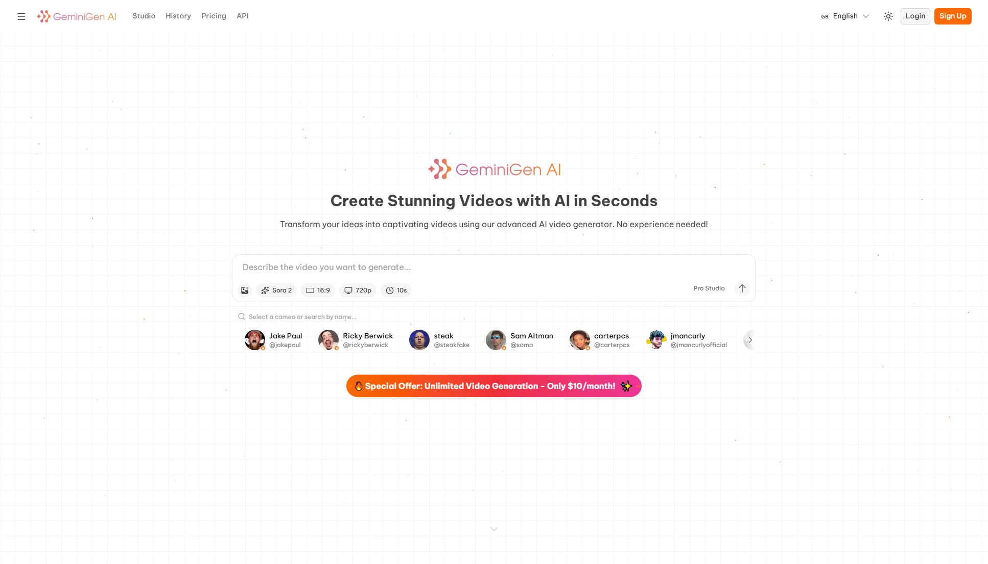 GeminiGen AI GeminiGen AI Interface & Screenshots