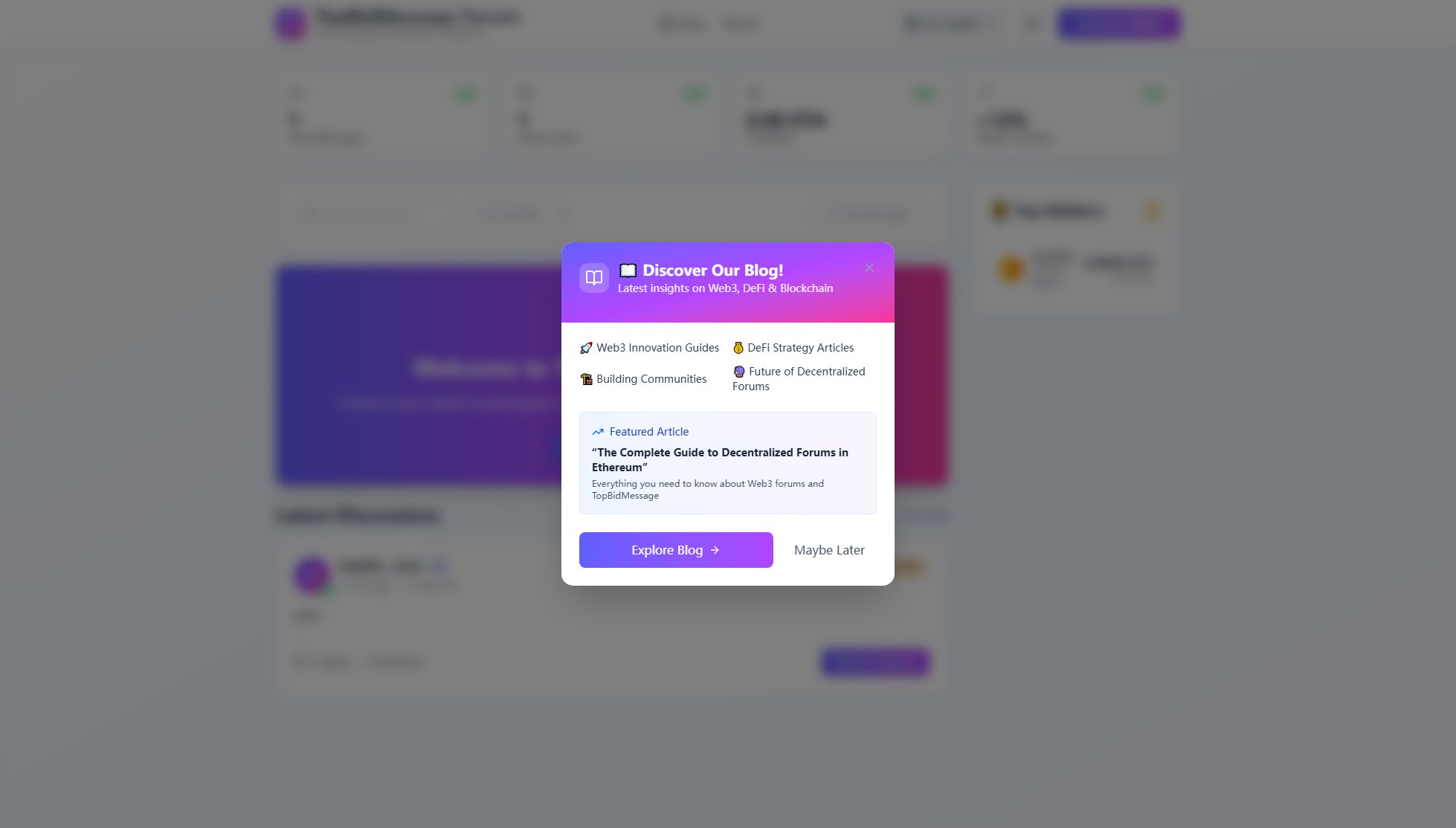 TopBidMessage TopBidMessage Interface & Screenshots