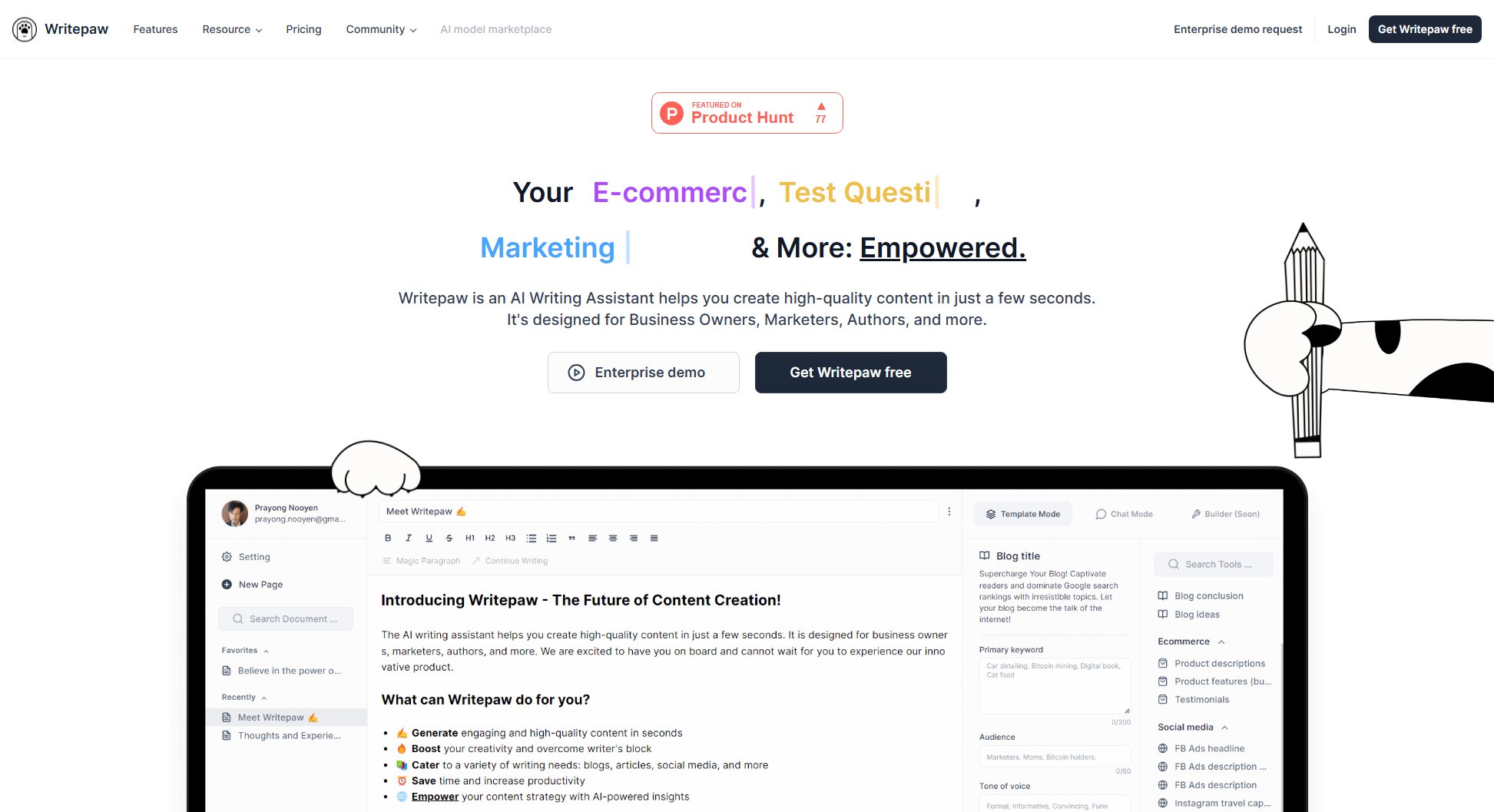 Writepaw Writepaw Interface & Screenshots Writepaw Writepaw Interface & Screenshots