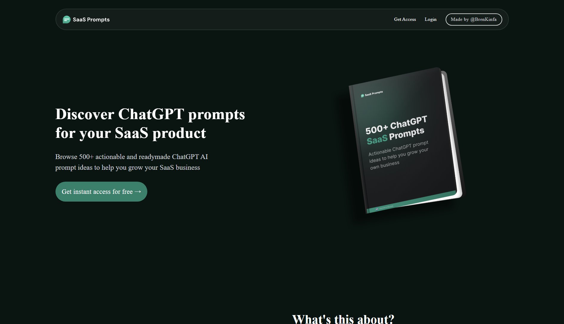 SaaS Prompts SaaS Prompts Interface & Screenshots