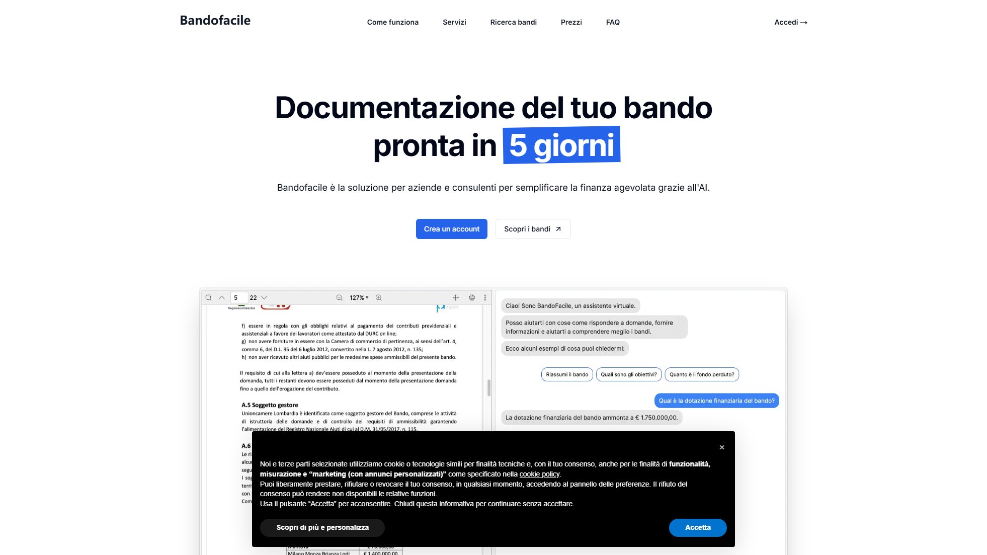 Bandofacile Screenshot