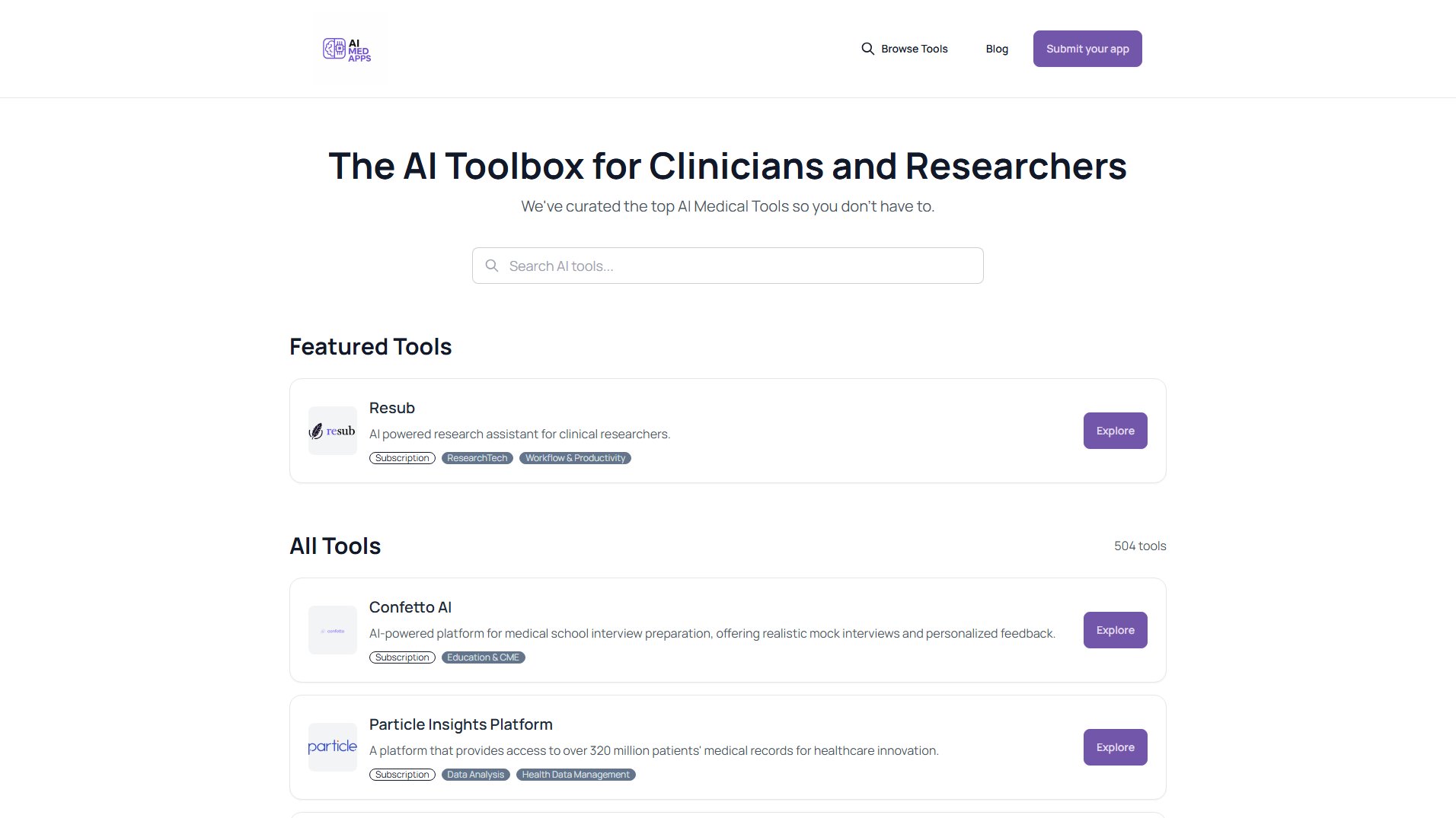 AIMedApps AIMedApps Interface & Screenshots