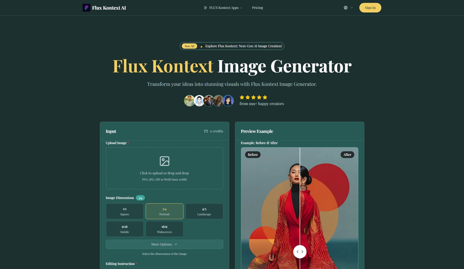 Flux Kontext Image Generator Flux Kontext Image Generator Interface & Screenshots Flux Kontext Image Generator Flux Kontext Image Generator Interface & Screenshots